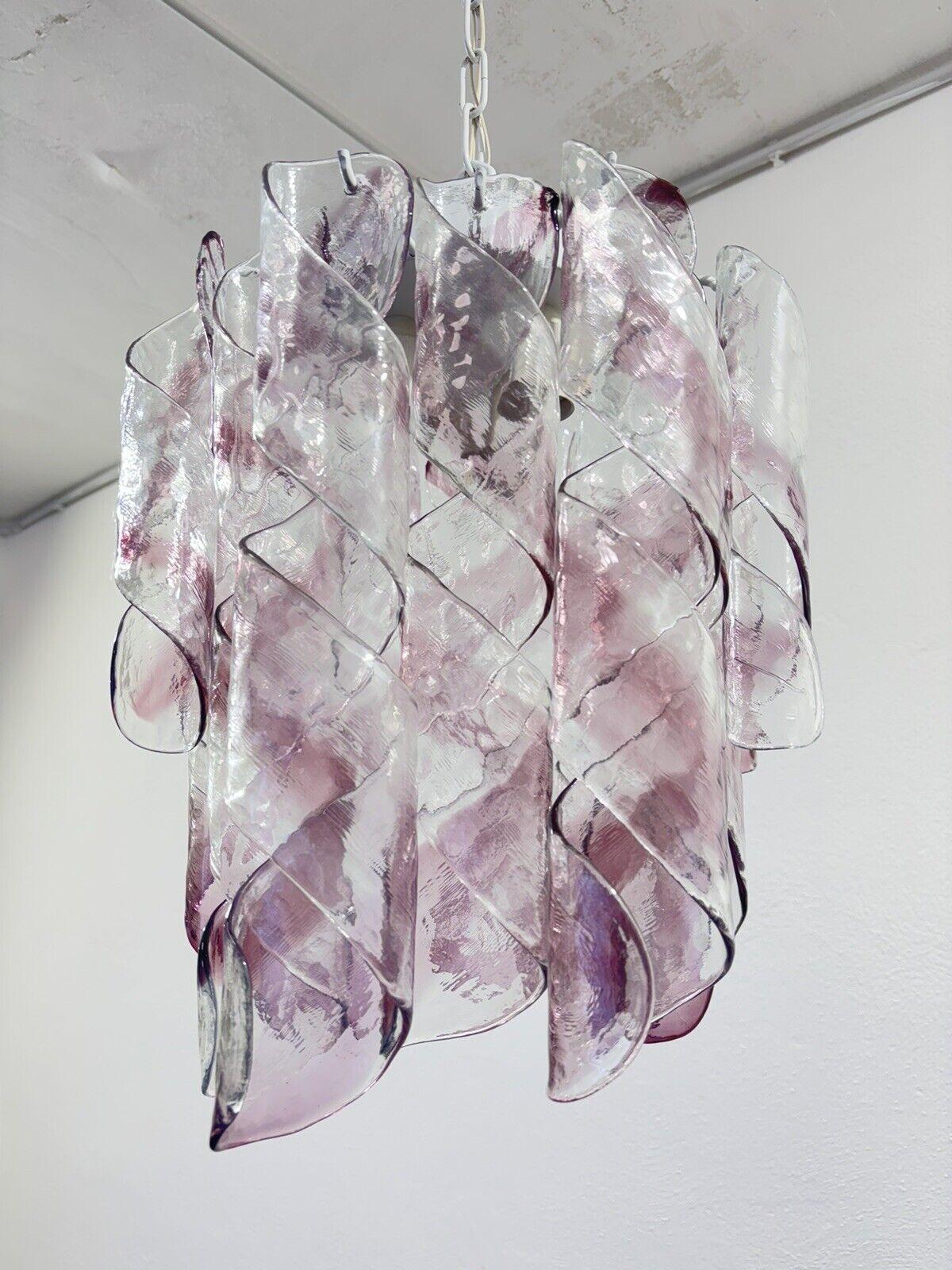 Mazzega Torciglioni Lustre à 3 lumières en verre de Murano Design moderne en vente 3