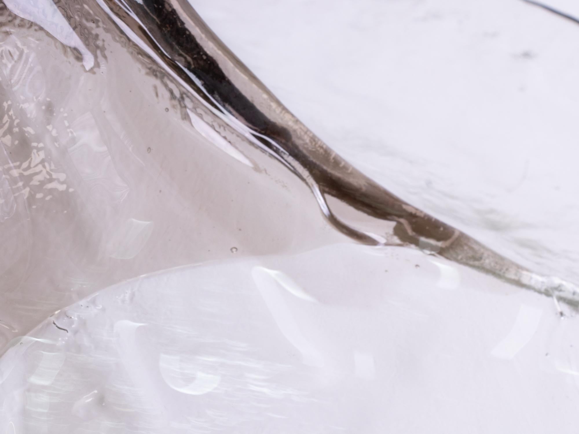 Lampada a sospensione Mazzega Tulipano in vetro di Murano ambrato e trasparente di Carlo Nason Italia 1960s in vendita 1