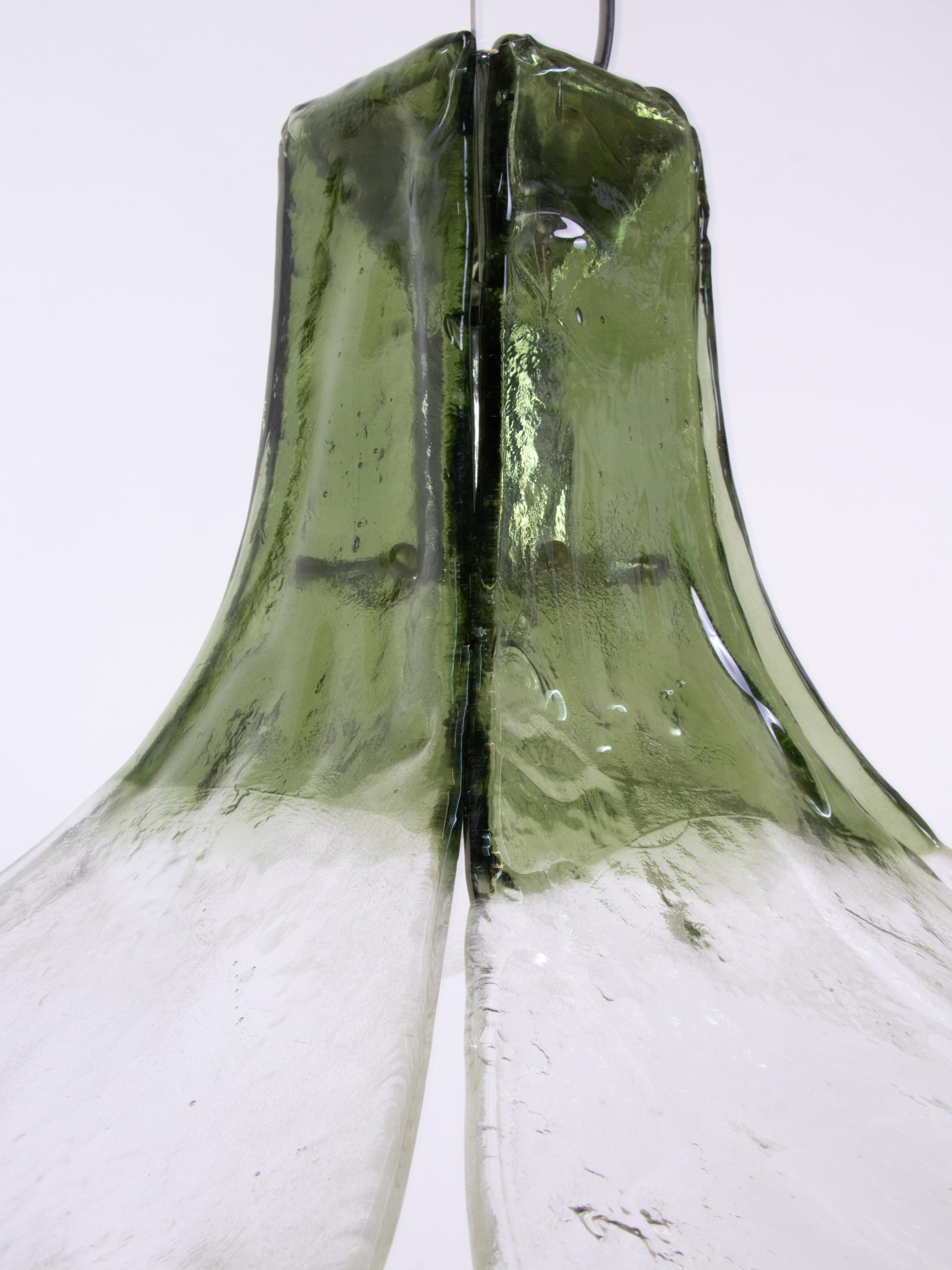 Italiano Lampada a sospensione Mazzega Tulipano in Greene & Greene Murano di Carlo Nason Italia 1960s in vendita