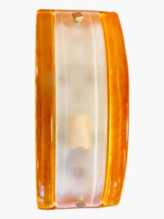 Mazzega wall lighting Glass Murano bicolore 4 units , Italy, 1970
