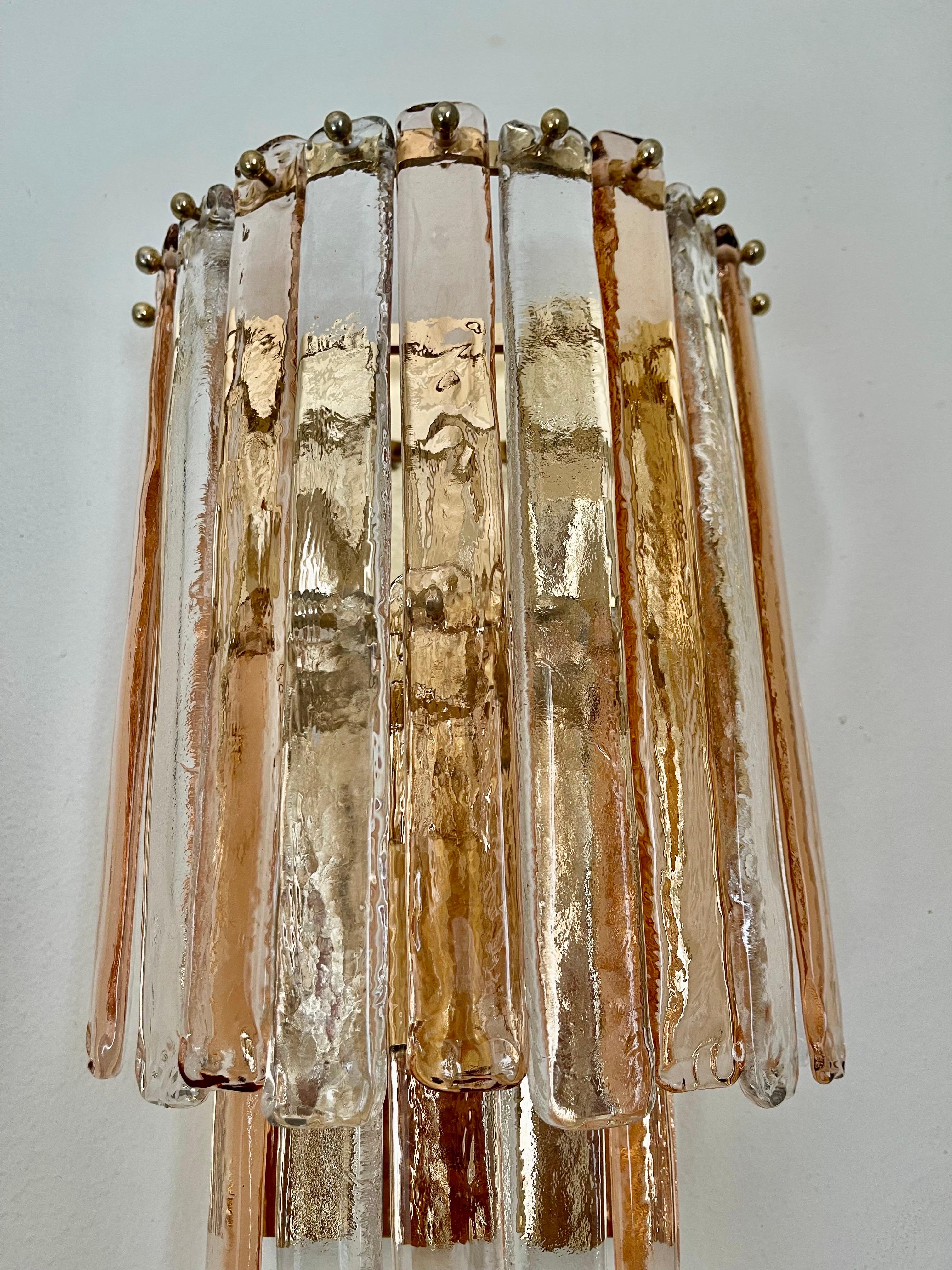 Mazzega Wall Lighting Glass Murano Italy 1970 In Good Condition In DÉNIA, ES