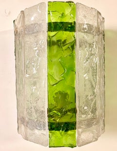 Applique murale Mazzega PAIR Verre Murano Bicolore, design italien, 1970