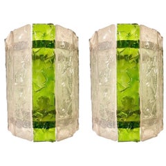 Applique murale Mazzega PAIR Verre Murano Bicolore, design italien, 1970