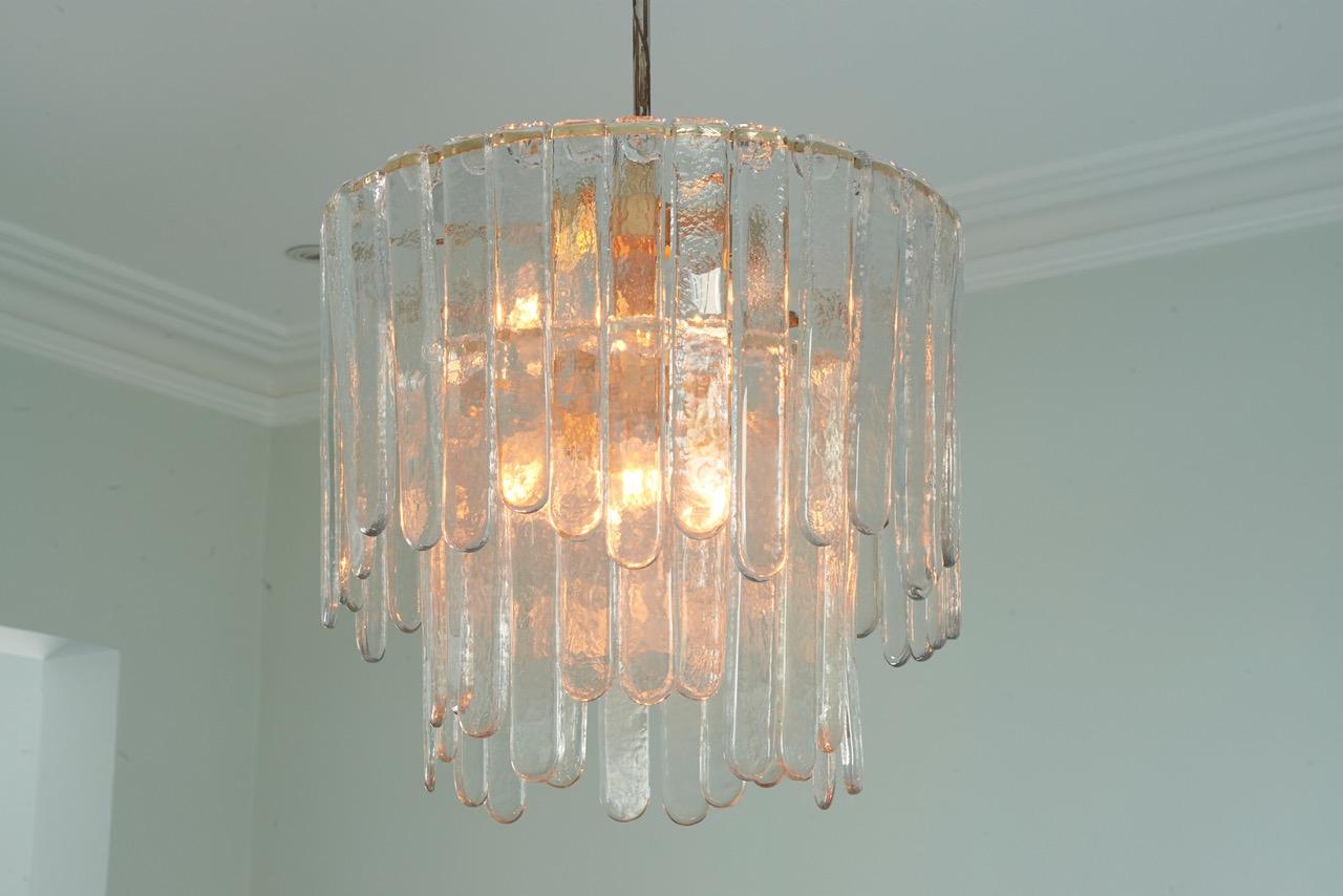 Mid-Century Modern Mazzega Waterfall Chandelier