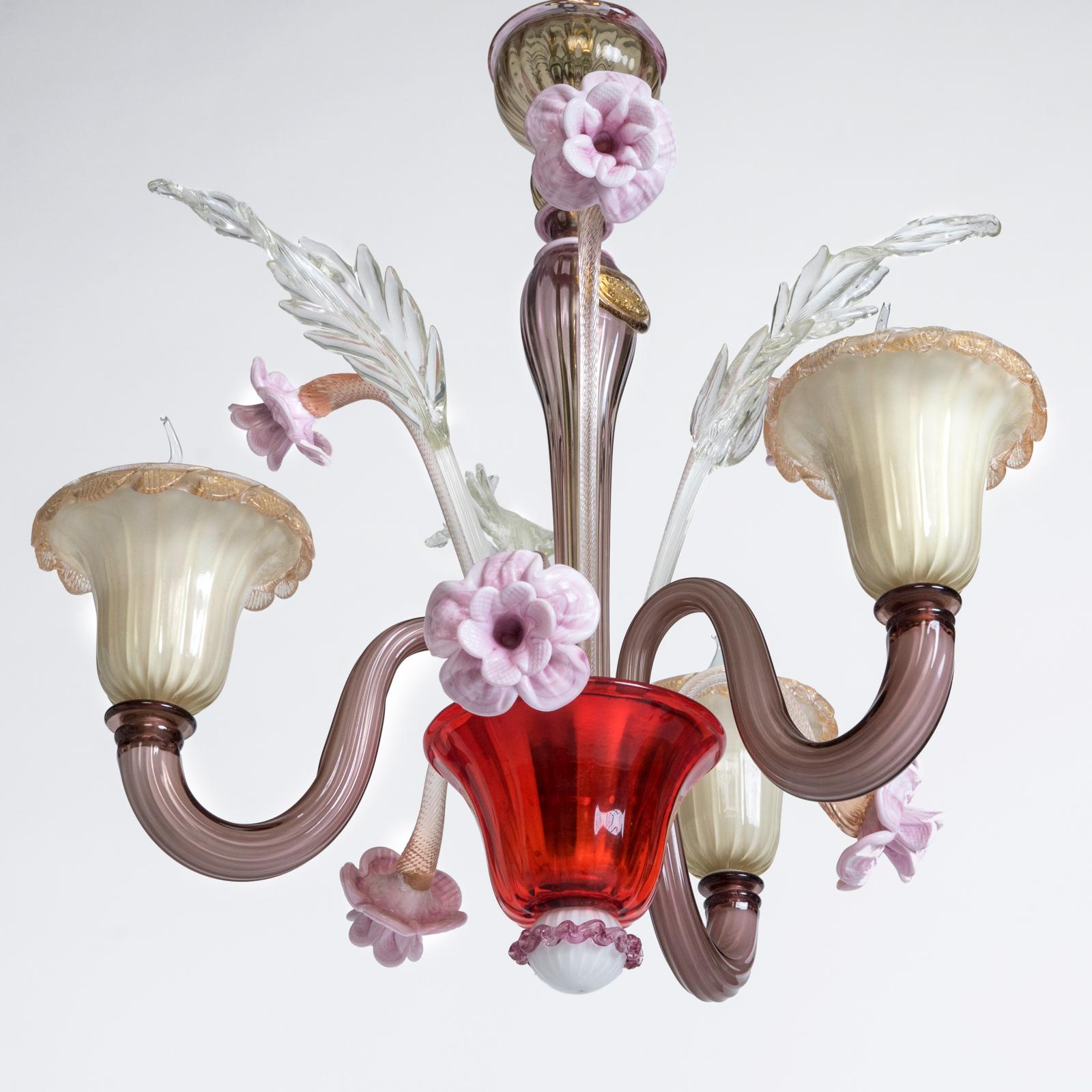 Mazzucato Mid-Century Modern Vibrant Italian Murano Glass Chandelier, 1980s For Sale 5