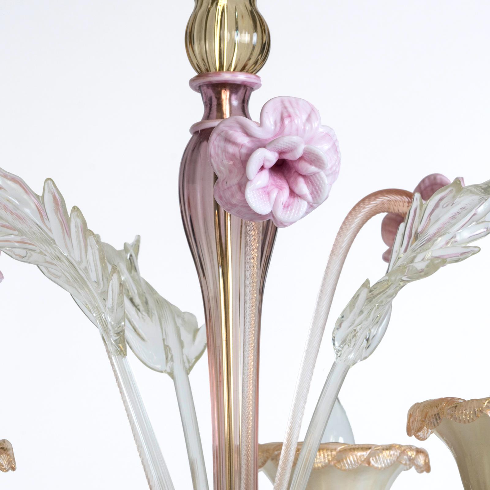 Verre de Murano Mazzucato Mid-Century Modern Vibrant Italian Murano Glass Chandelier, 1980 en vente