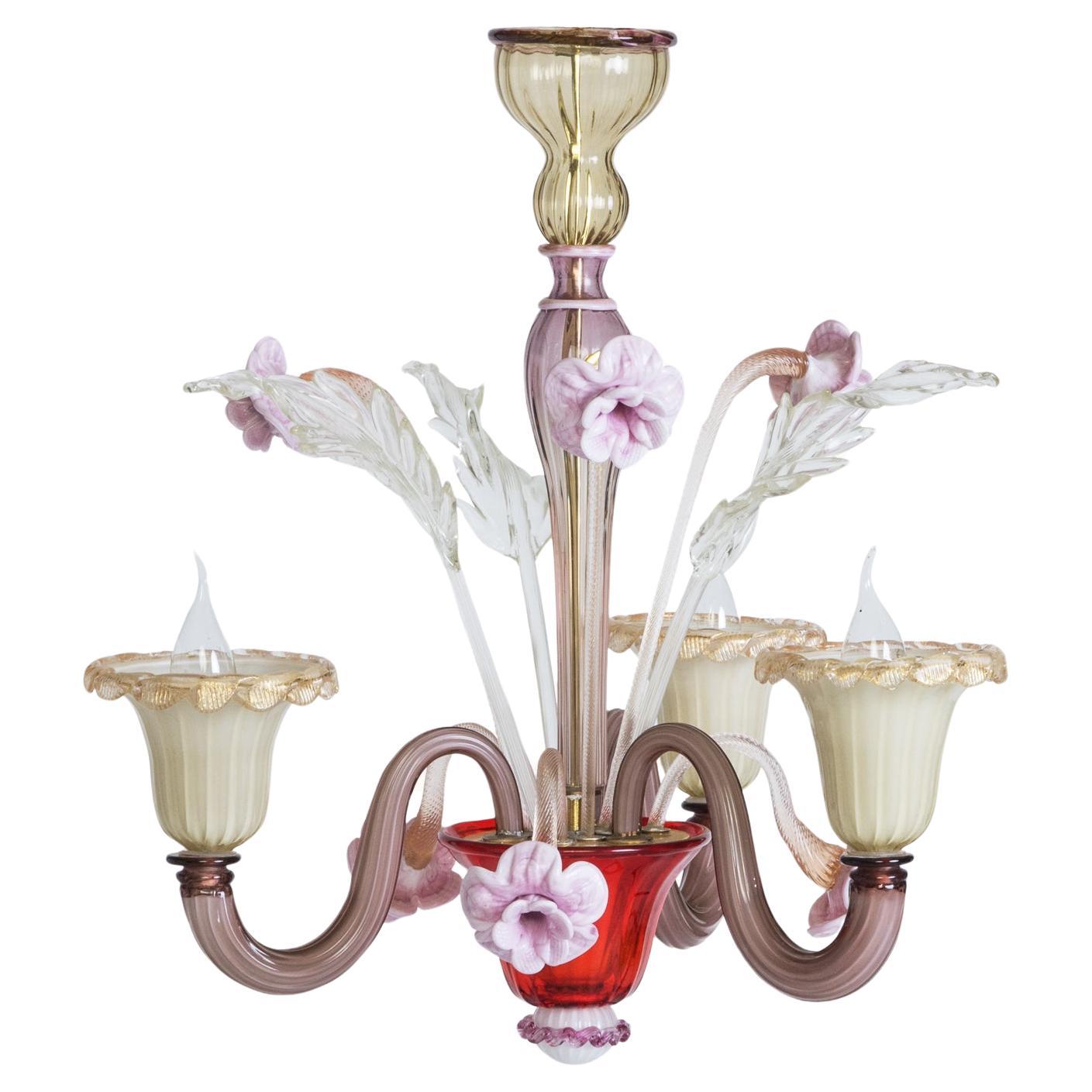 Mazzucato Mid-Century Modern Vibrant Italian Murano Glass Chandelier, 1980 en vente