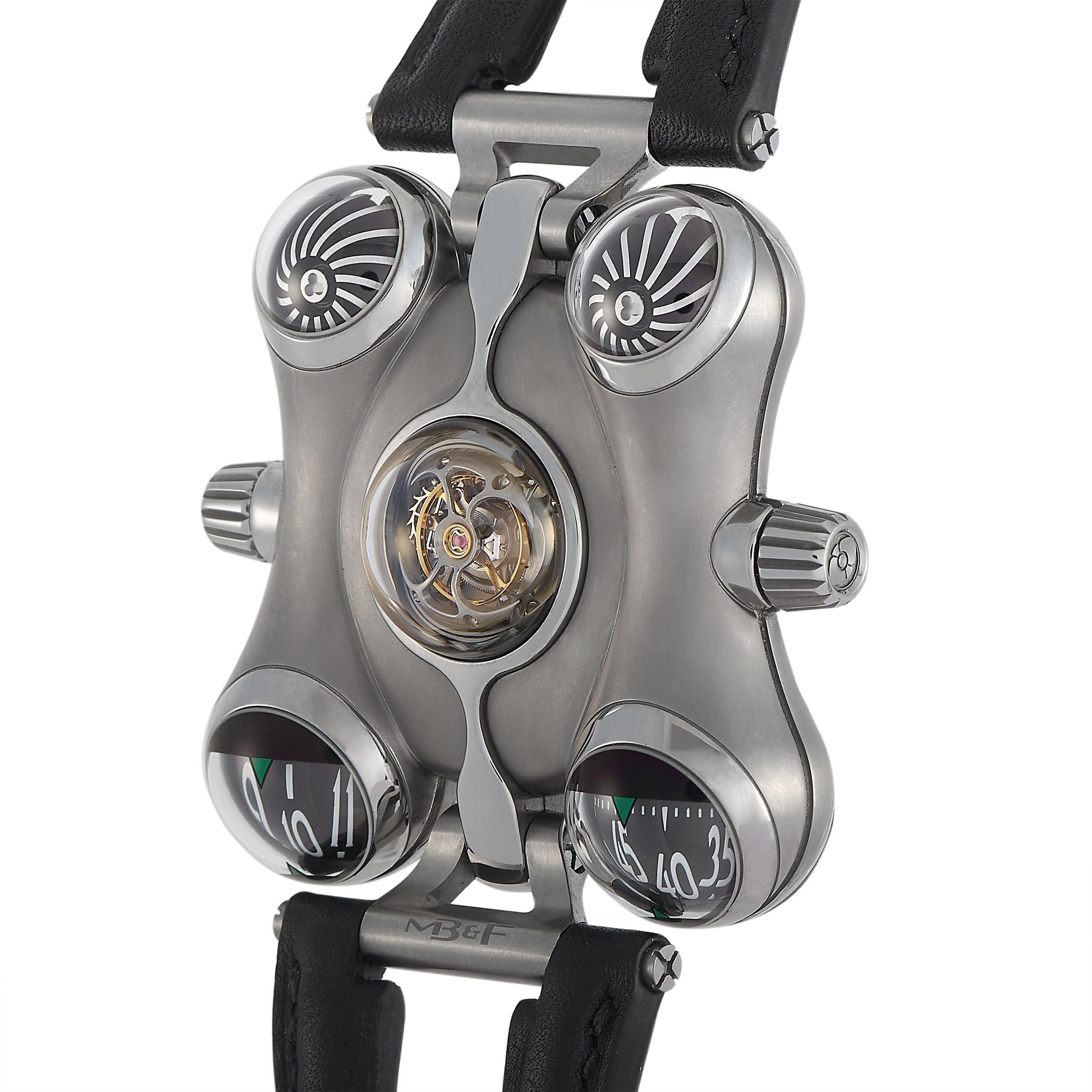 The Maximilian Büsser & Friends HM6 Space Pirate watch is an inspired timepiece that draws inspiration from space age design as well as organic elements.

Completely original in design, this timepiece begins with a bold titanium case that redefines