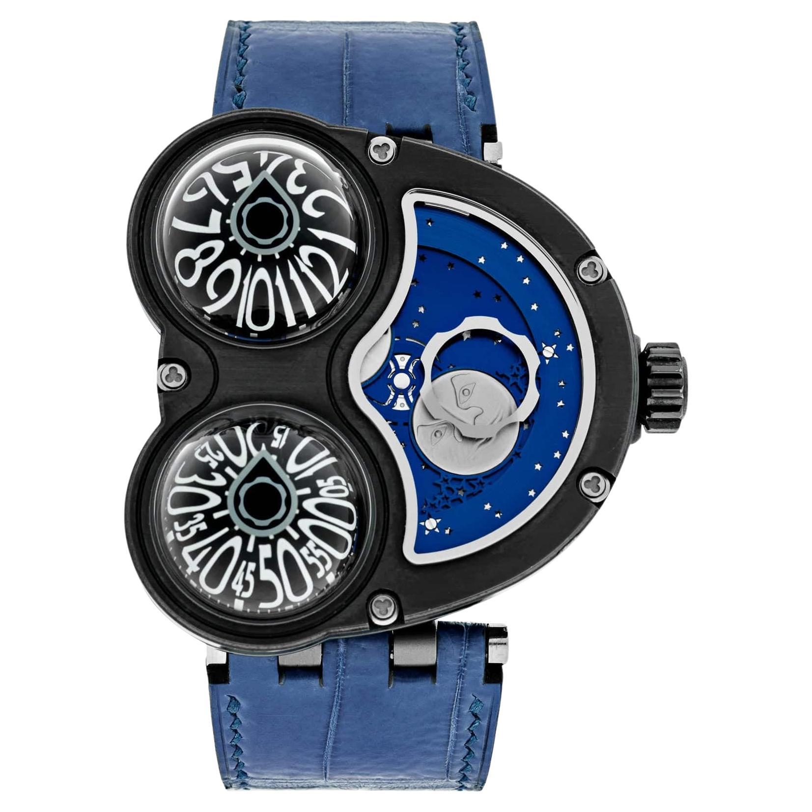 MB&F MoonMachine Black Titanium Dark Blue Sky 34.BTL.B Limited Edition 18 pcs