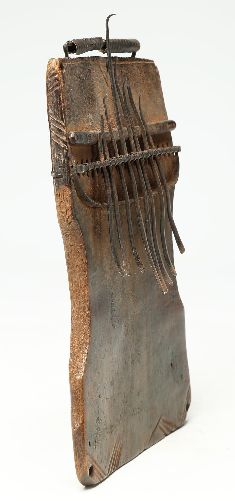 Hand-Carved Mbira or Sanza Congo Early 20th Century African Tribal Musical Instrument For Sale