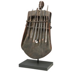 Mbira or Sanza Congo Early 20th Century African Tribal Musical Instrument face