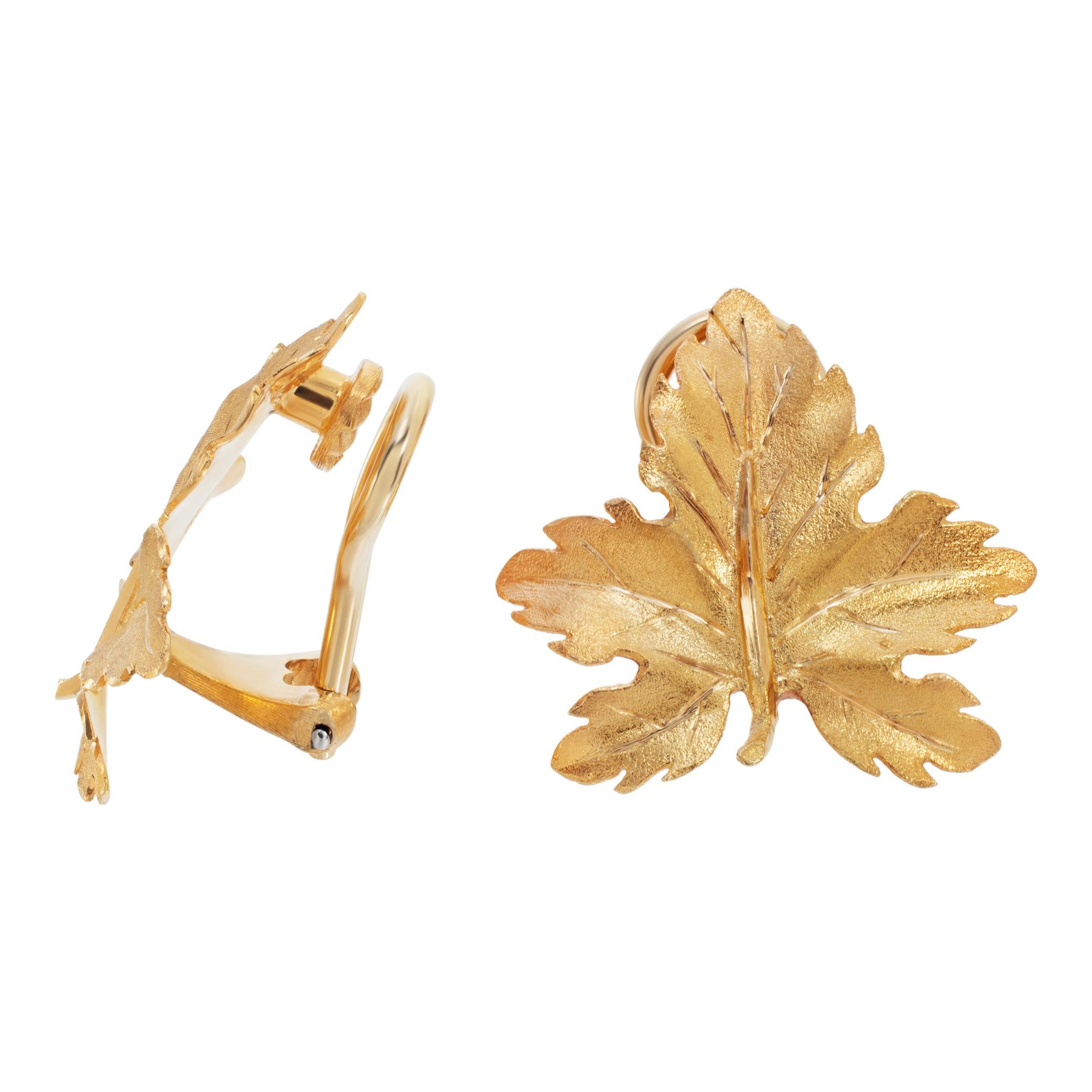 M.Bucellatti parure 18k Gelbgold Blatt-Set aus Blattgold 7