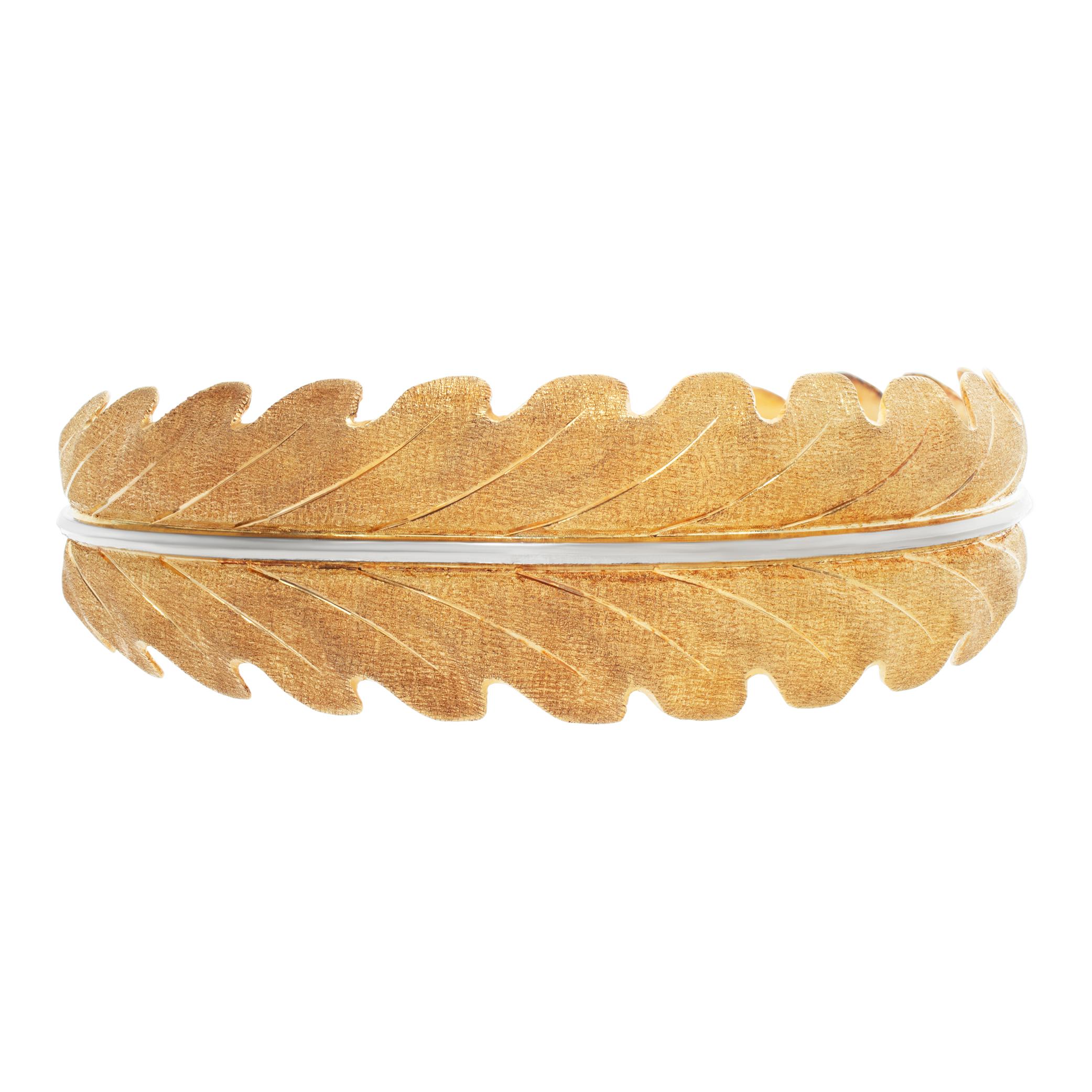 M.Bucellatti parure 18k Gelbgold Blatt-Set aus Blattgold 3