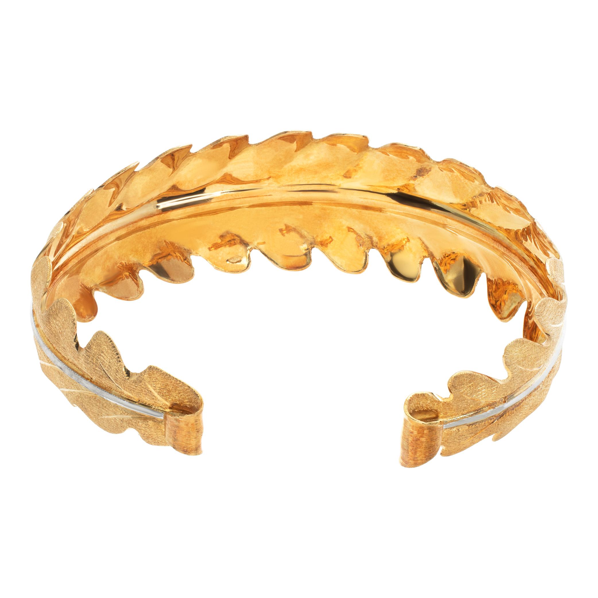 M.Bucellatti parure 18k Gelbgold Blatt-Set aus Blattgold 4