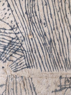 Mbuti Ituri traditional handpainted Pygmee bark cloth