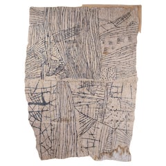 Mbuti Ituri traditional handpainted Pygmee bark cloth