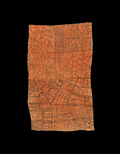 Mbuti Painting on barkcloth, 20th century