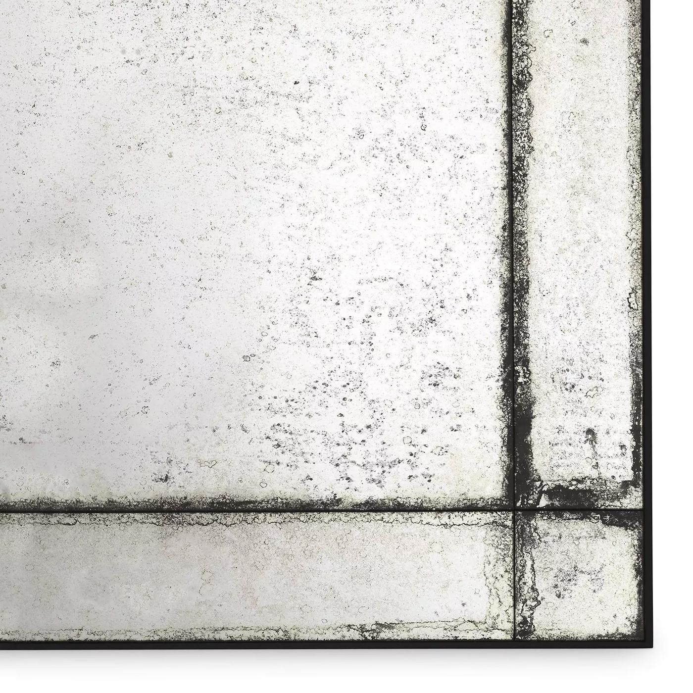 Hand-Crafted Mc Arthur Square Aged Mirror For Sale