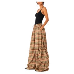 MC Brown & Green Silk Taffeta Rave Cargo Pants