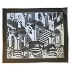M.C. Escher “Relativity” Print, Optical Illusion Staircase
