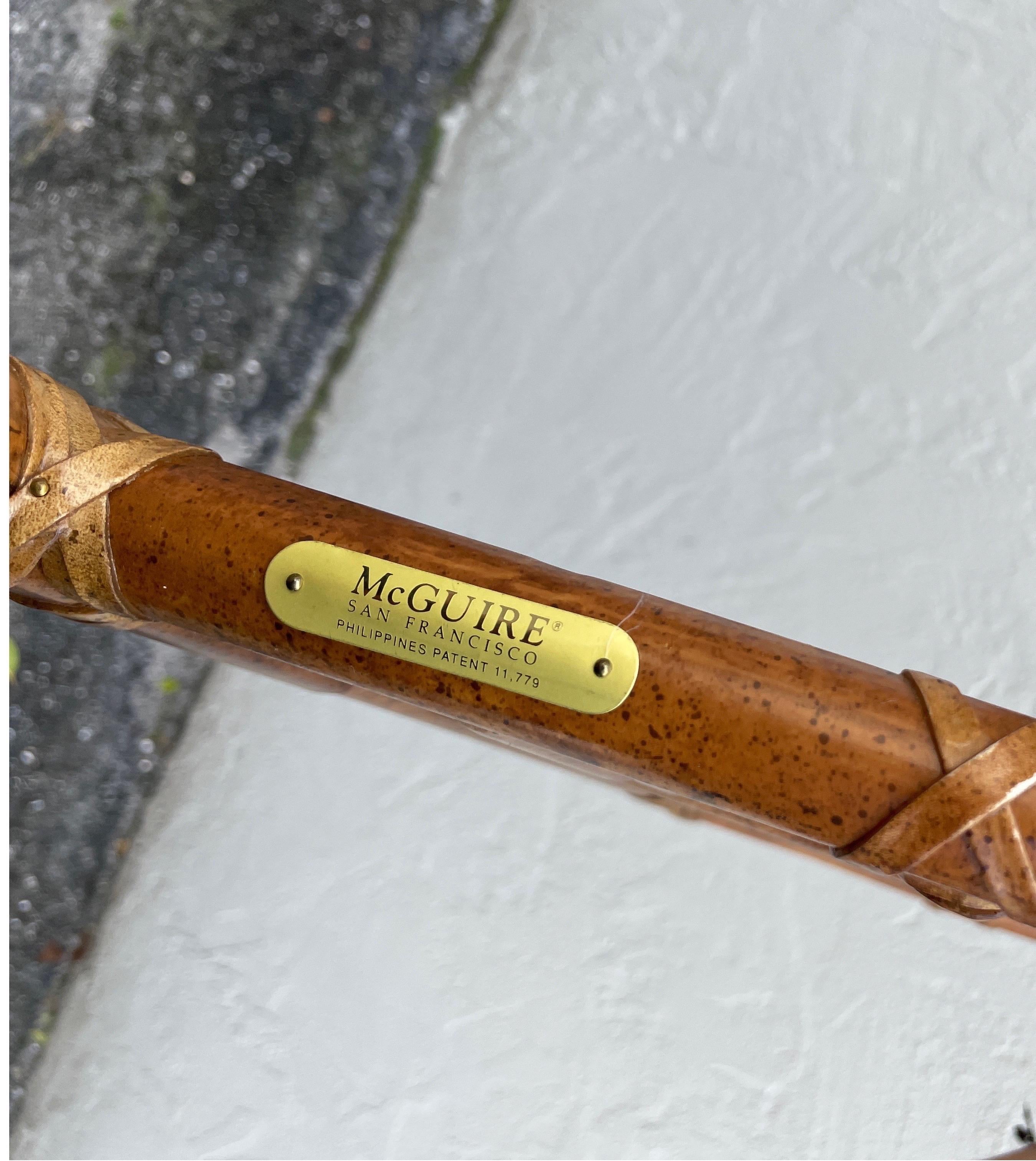 Mc Guire Chinoiserie Style Bamboo Tray Table 11