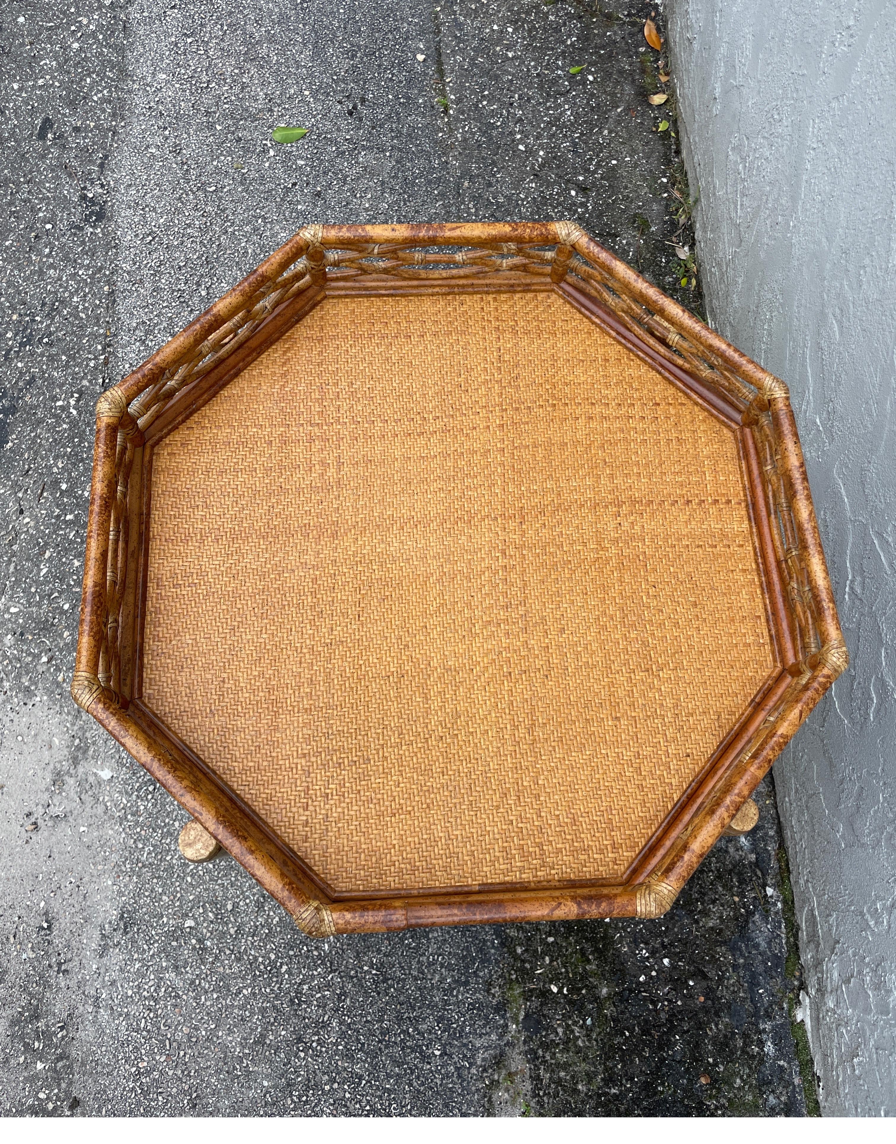 Mc Guire Chinoiserie Style Bamboo Tray Table 2