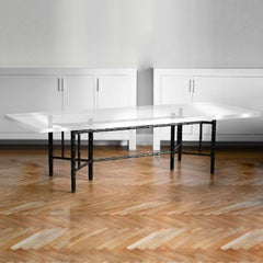 Set da tavola Mc Guire con 12 sedie Mc Guire anni '70