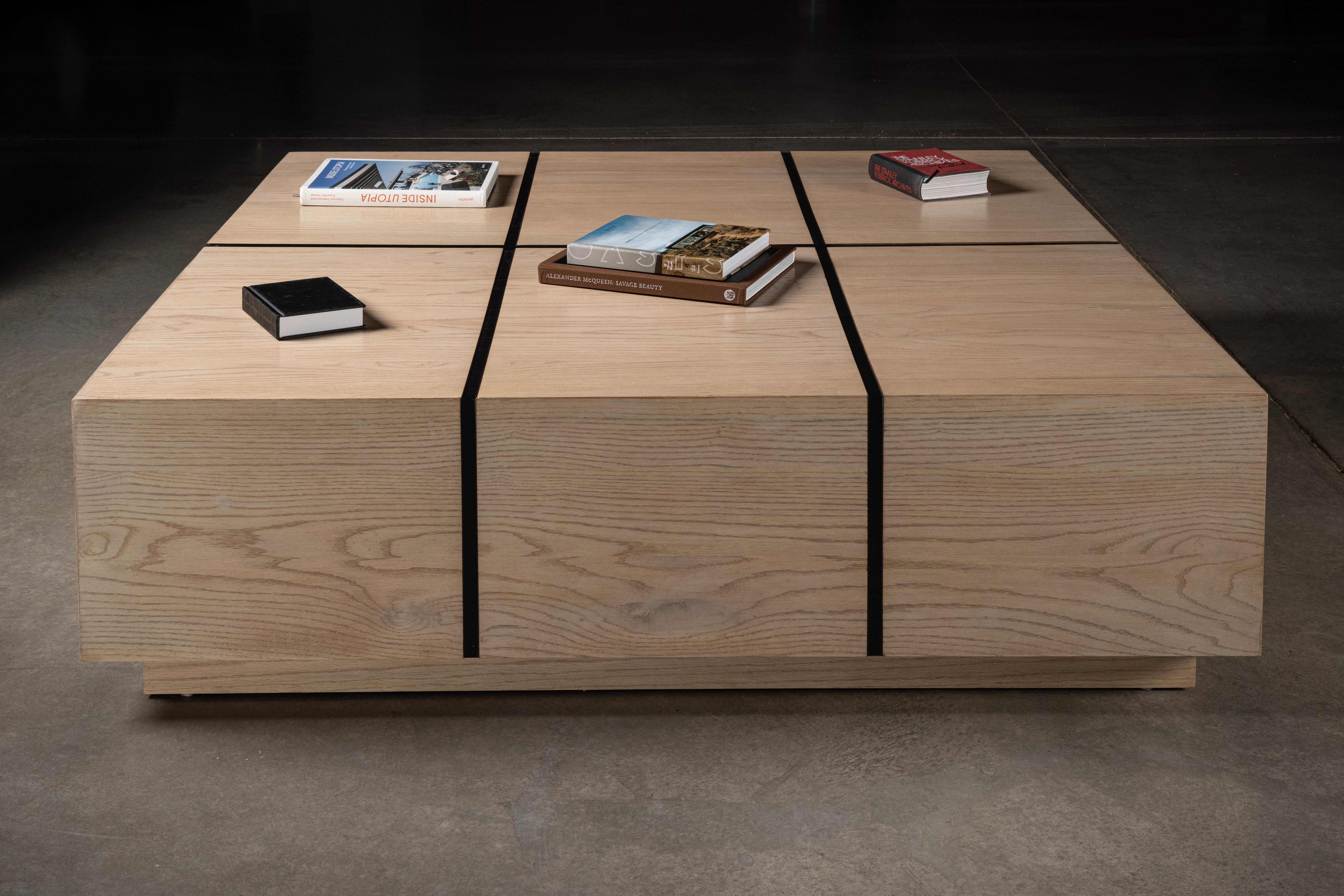 XXIe siècle et contemporain Table basse MC en chêne massif mexicain fabriquée à la main par No Age Studio en vente