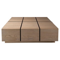 MC Hand-Crafted Coffee Table in Mexican Solid Oak by No Age Studio