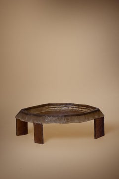 “MC IV” Sculptural Three-Leg Table in Amber Resin by Marcela Cure