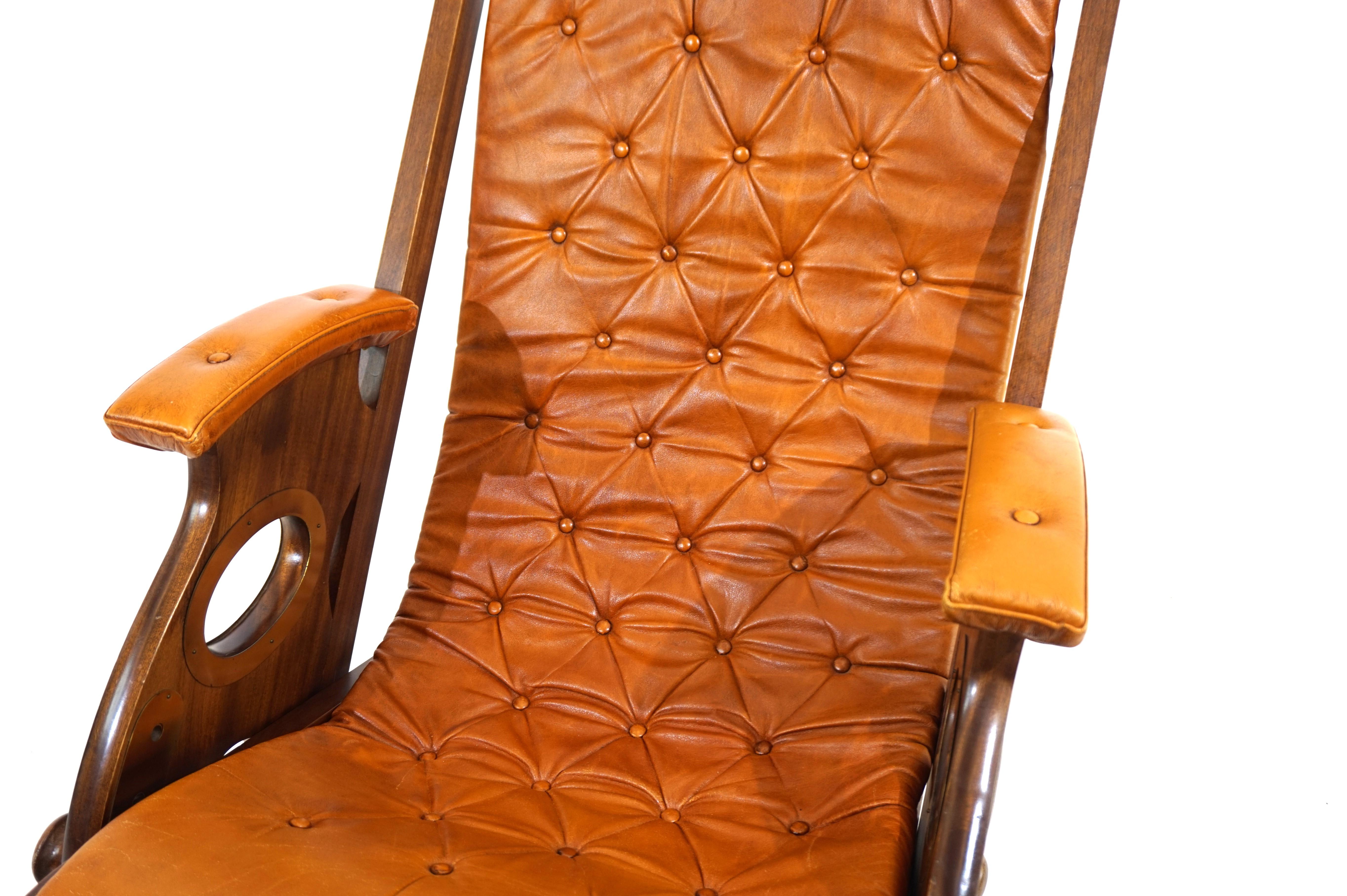 Mc Nair Military Campaign Chair Leather armchair by Herbert Mc Nair 6