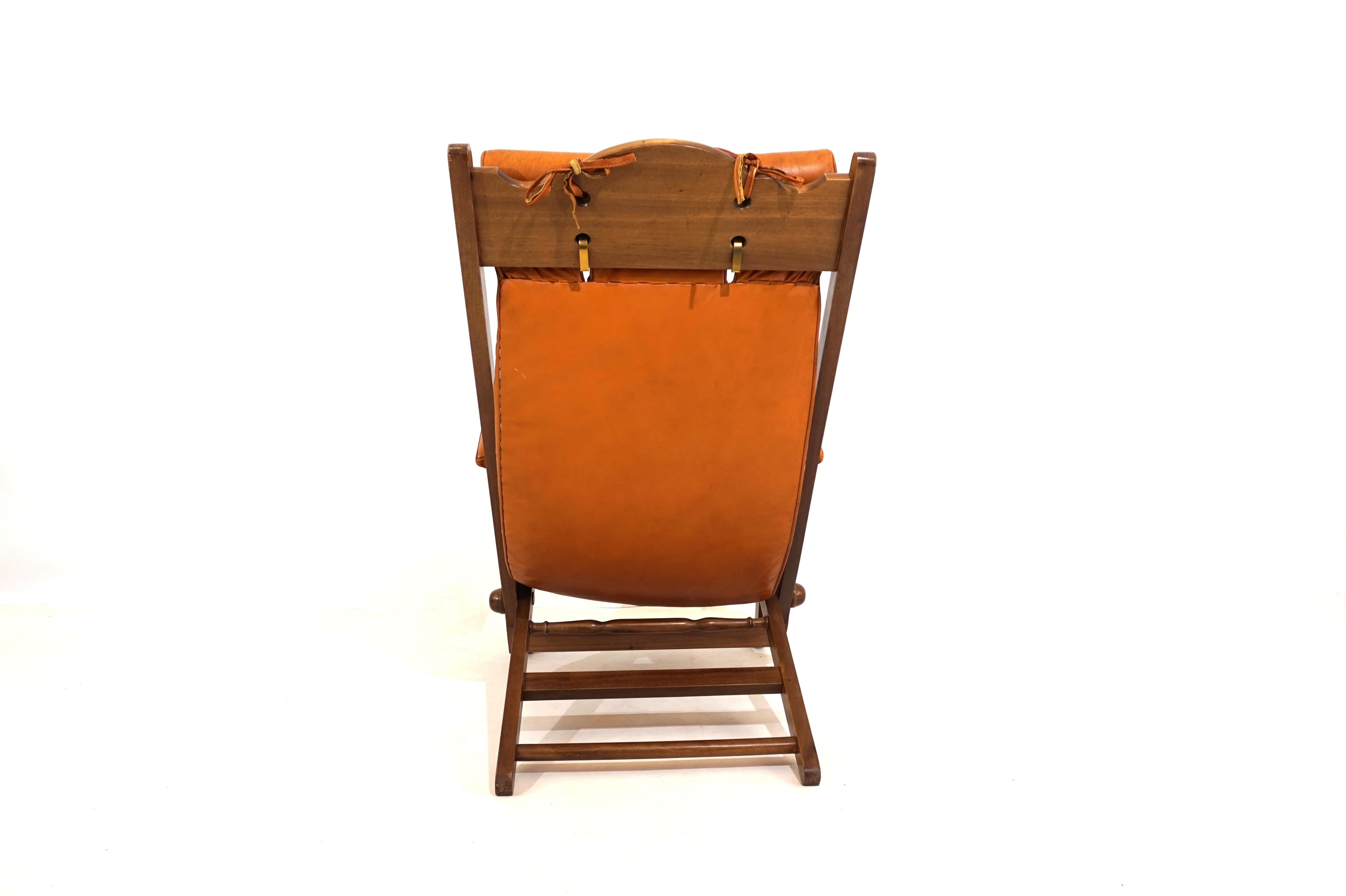 Scottish Mc Nair Military Campaign Chair Leather armchair by Herbert Mc Nair