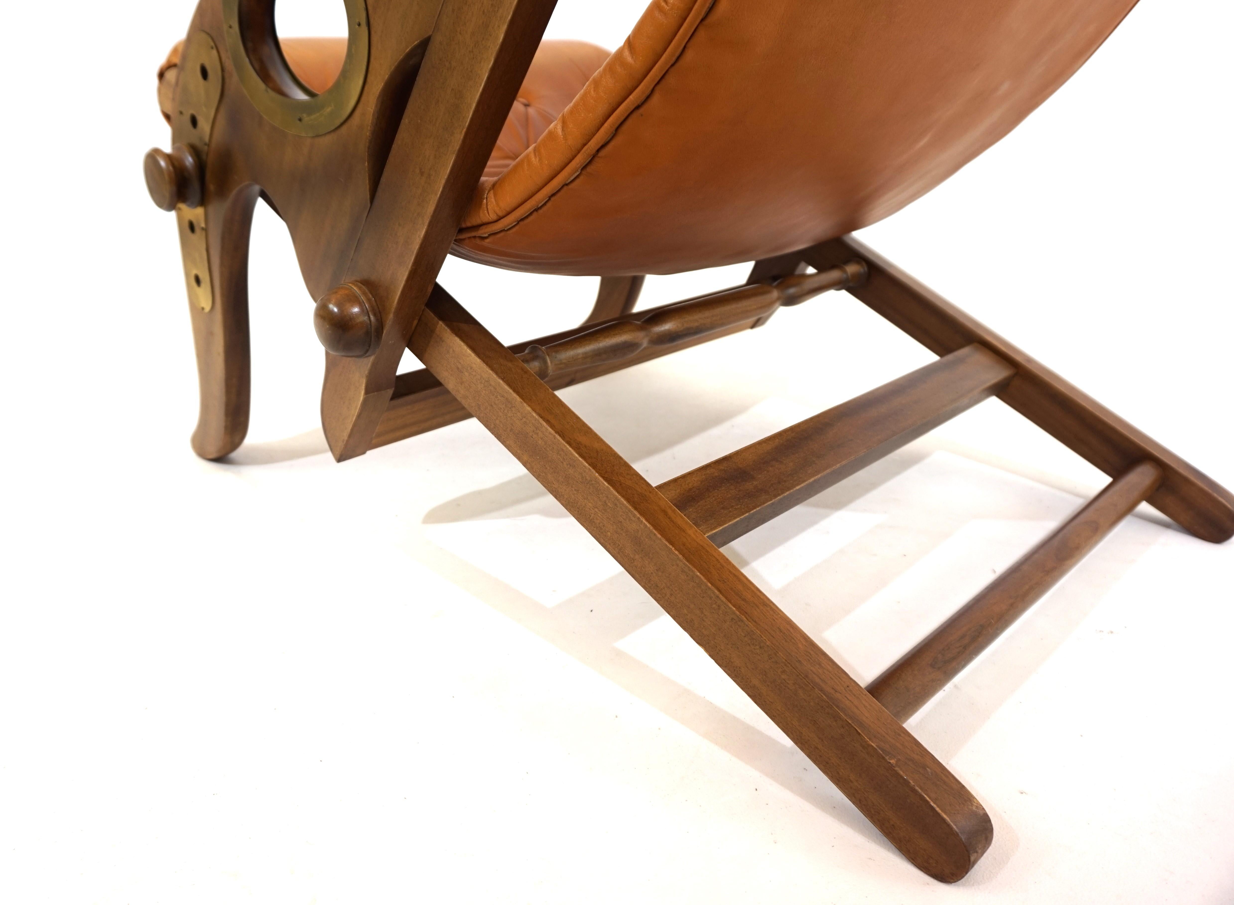 Mc Nair Military Campaign Chair Leather armchair by Herbert Mc Nair 2