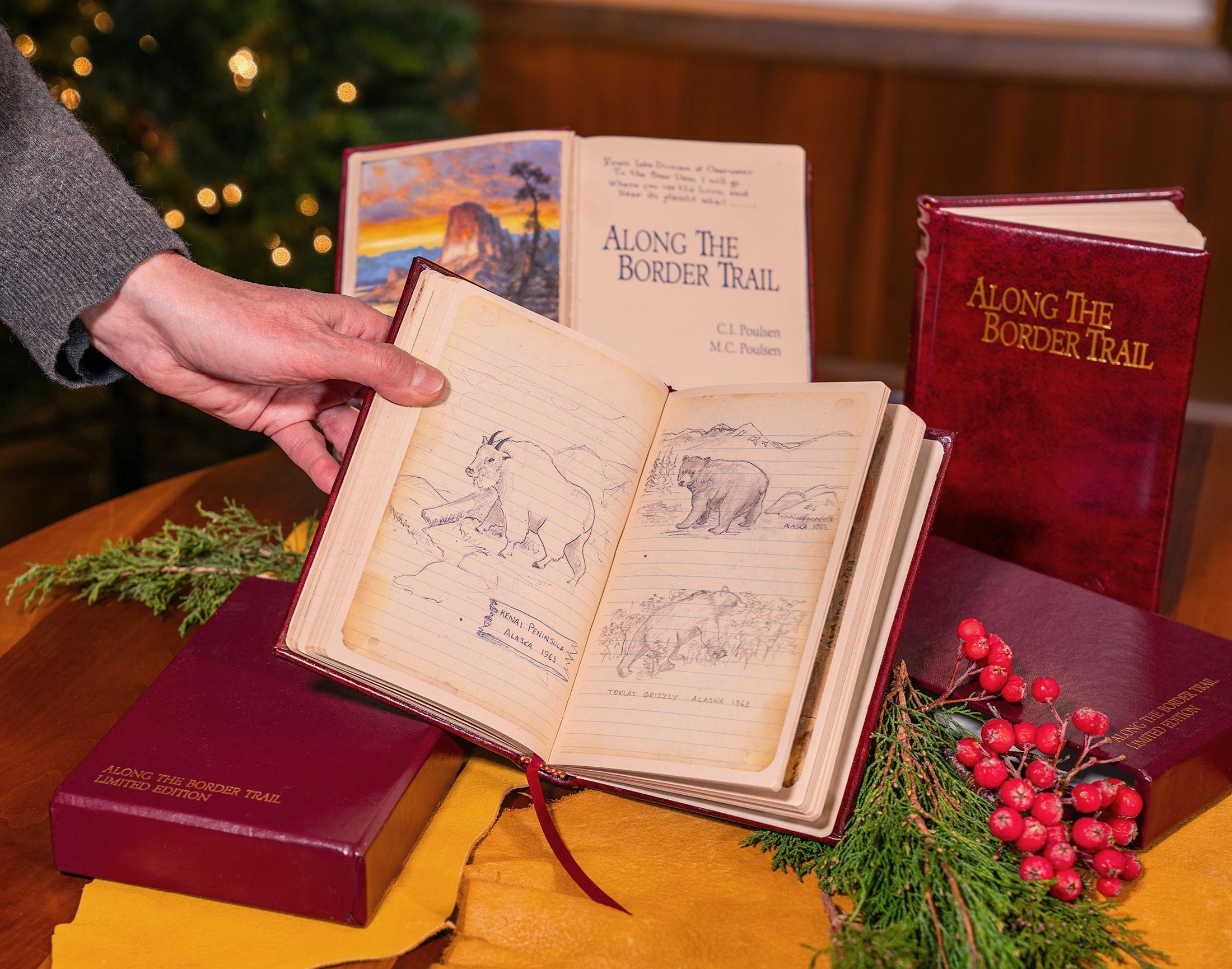 Castlerock bei Sonnenuntergang, Yellowstone Rocky Mountains Ölgemälde auf Papier 396/500 im Angebot 5