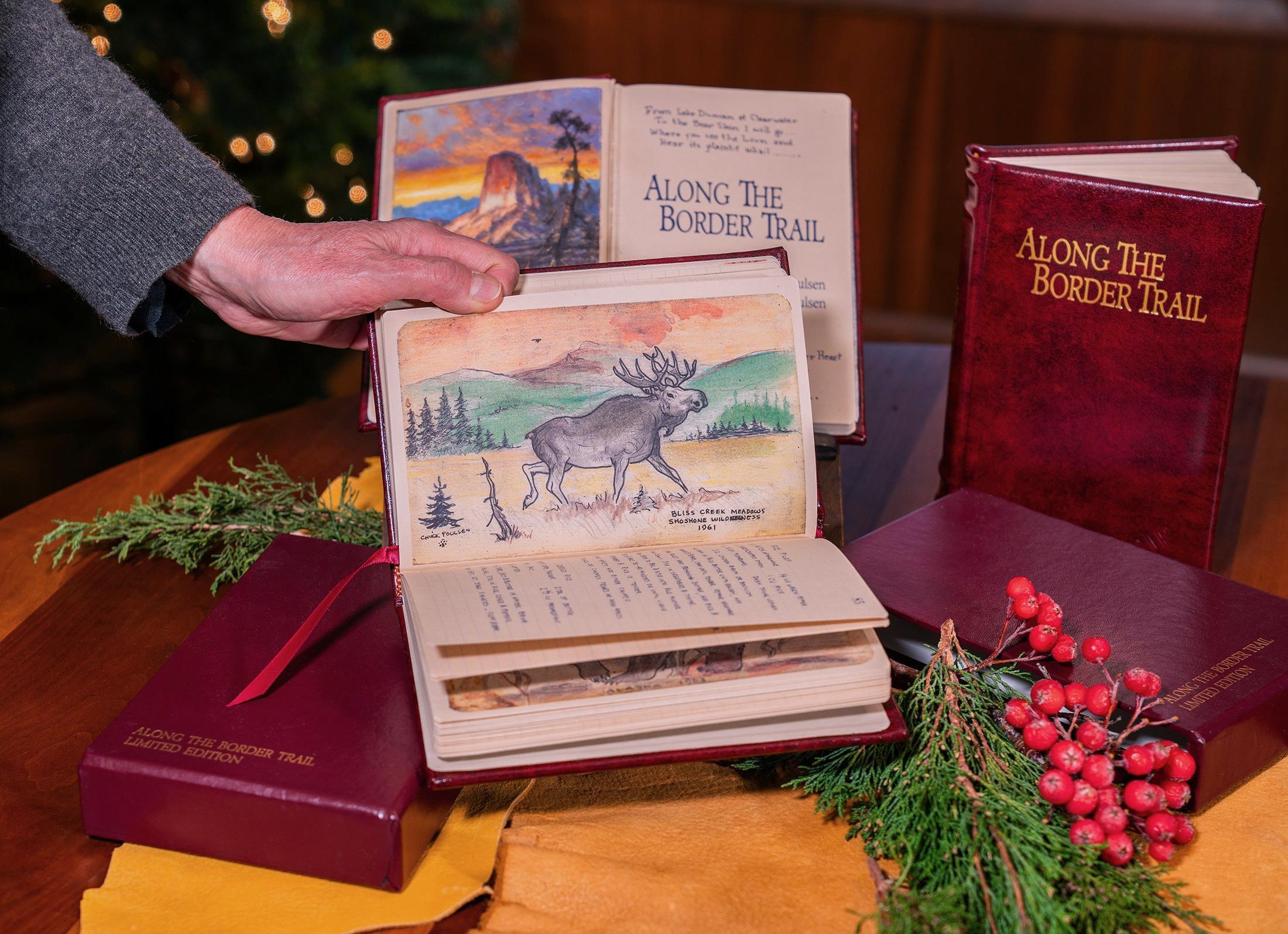 Castlerock bei Sonnenuntergang, Yellowstone Rocky Mountains Ölgemälde auf Papier 396/500 im Angebot 6