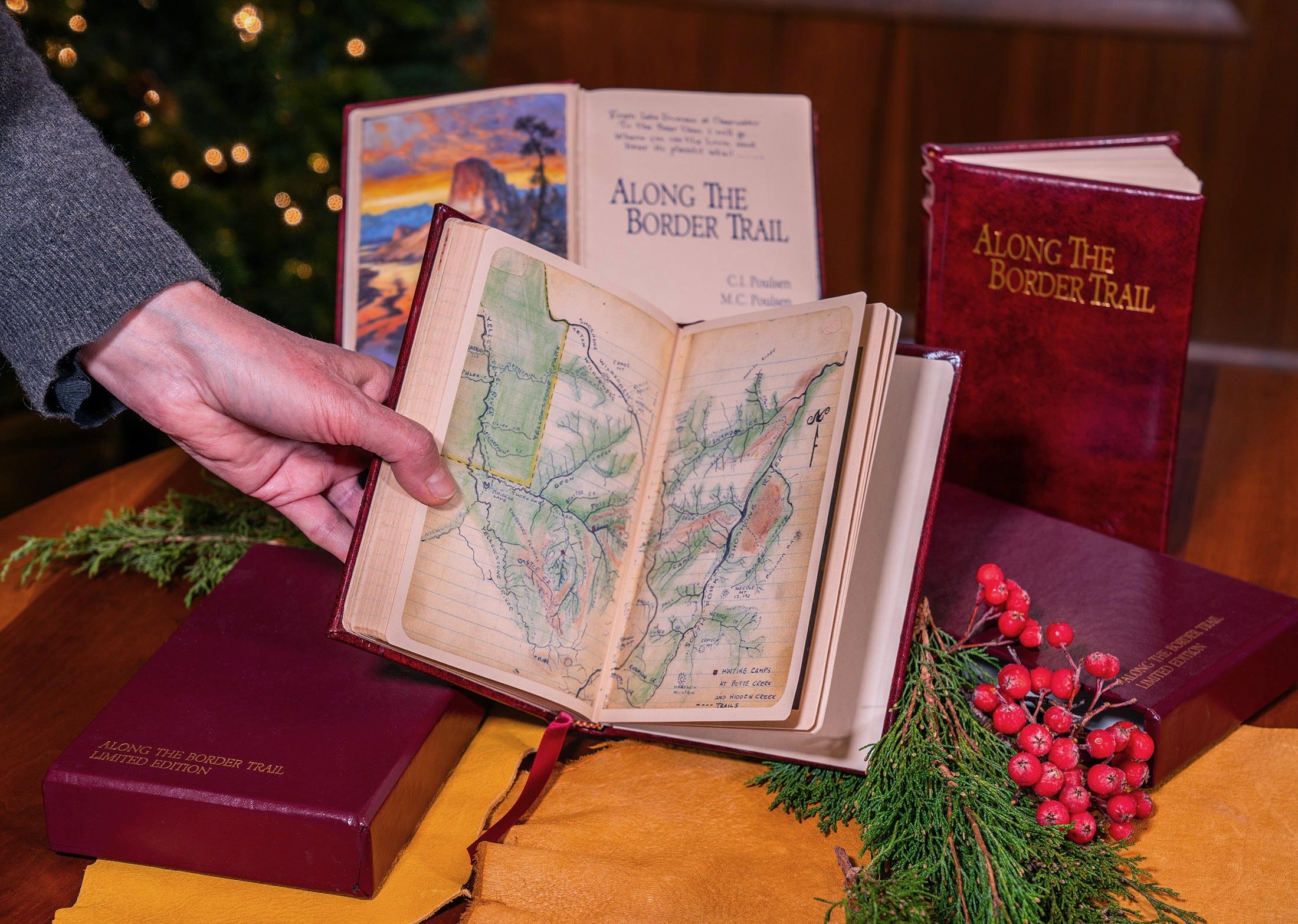 Castlerock bei Sonnenuntergang, Yellowstone Rocky Mountains Ölgemälde auf Papier 396/500 im Angebot 1