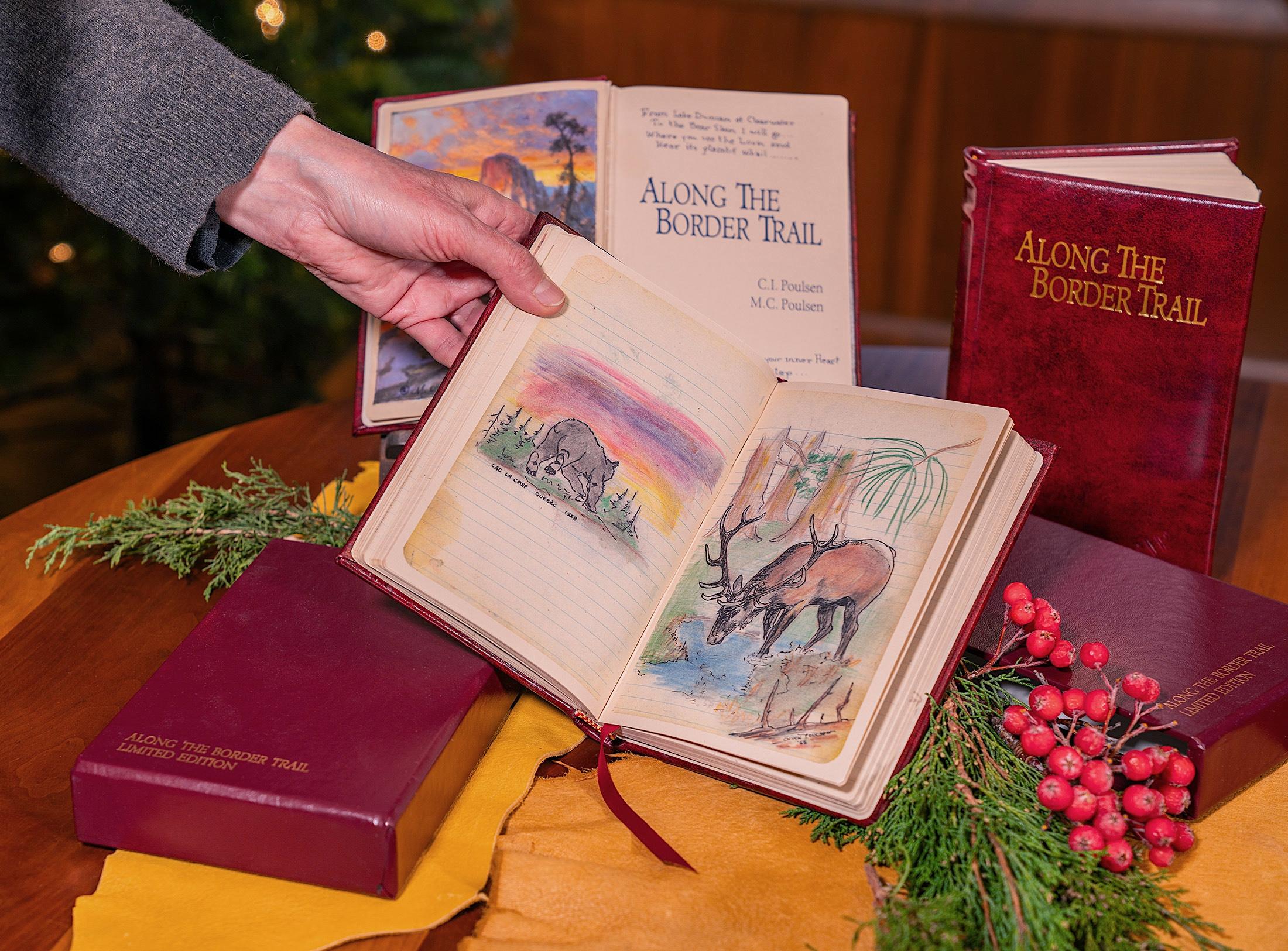 Castlerock bei Sonnenuntergang, Yellowstone Rocky Mountains Ölgemälde auf Papier 396/500 im Angebot 4