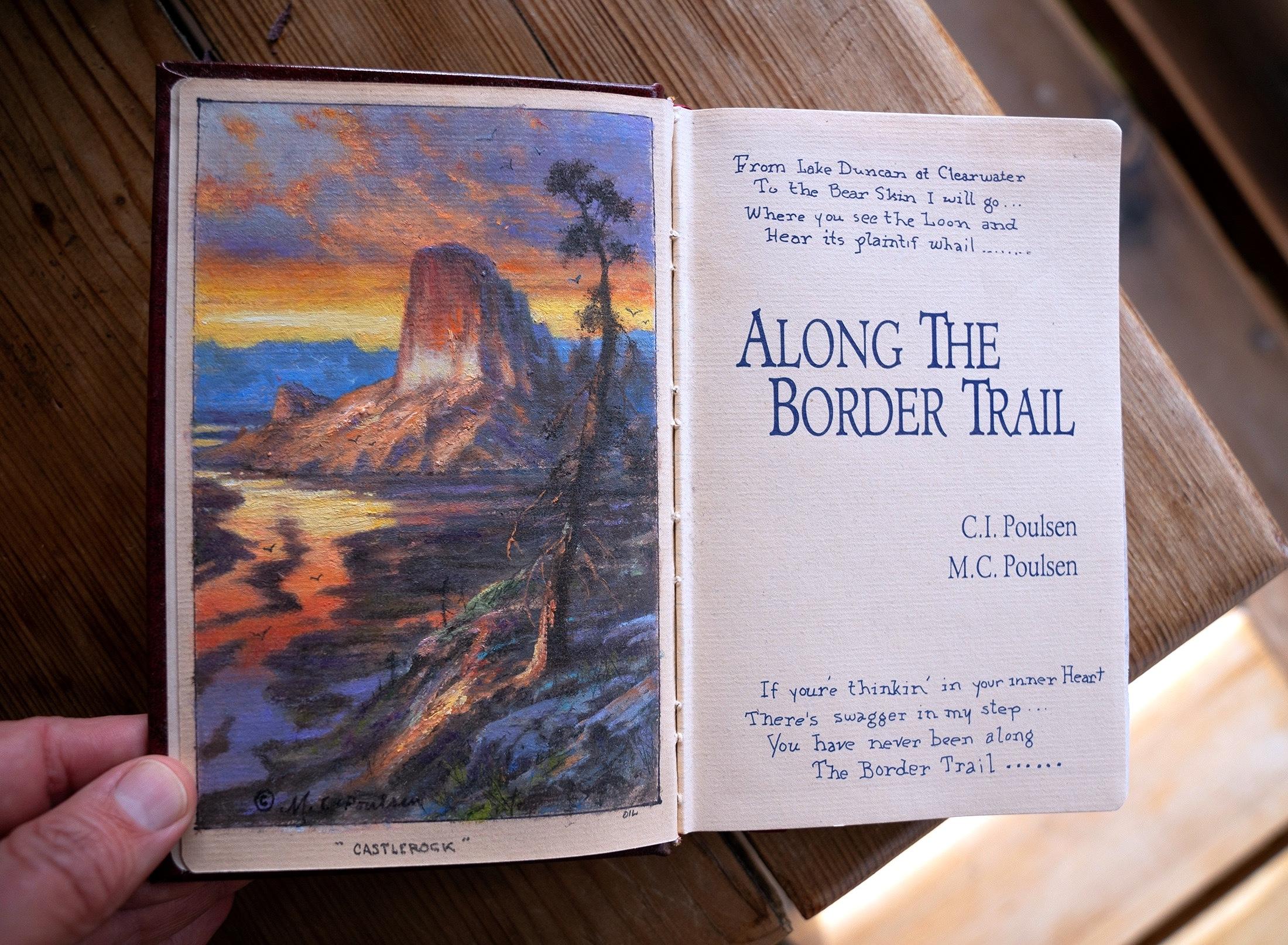 Along The Border Trail (Castlerock) Yellowstone Oil Painting on paper 396/500