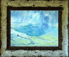 Symphonie in White (Yellowstone Geyser) Impressionist Pastel Colors
