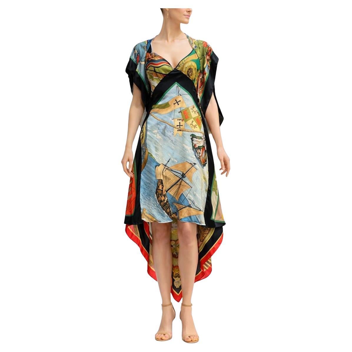 MC Silk Hermes Mixed Nautical 3 Scarf Dress