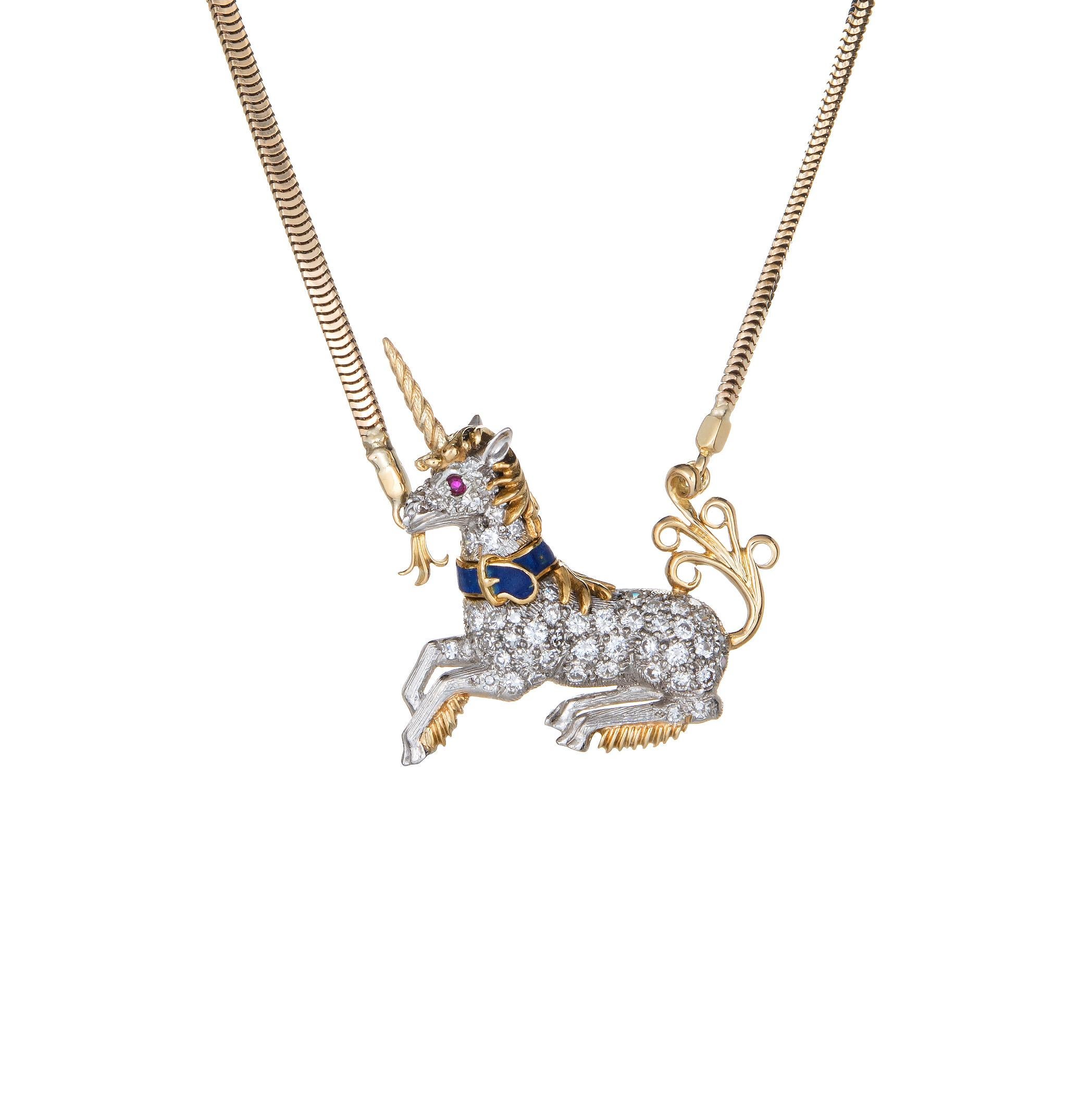 unicorn diamond necklace
