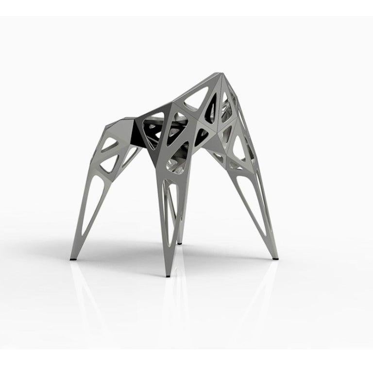 Mc02 Endless Form Chair Series Stainless Steel Customizable Black and Sliver In New Condition For Sale In Beverly Hills, CA