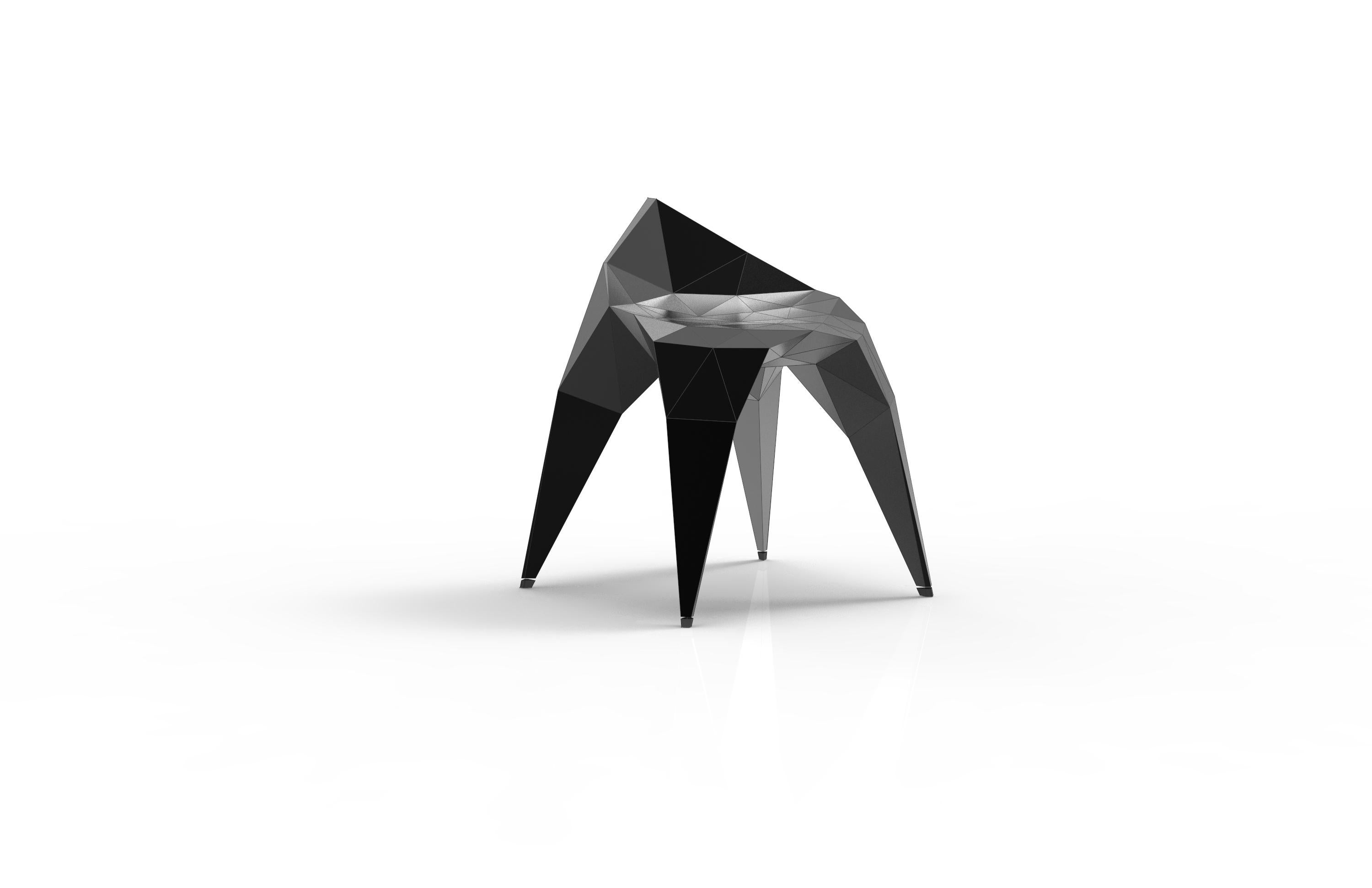 Mc02 Endless-Form-Stuhl Serie Edelstahl, anpassbar in Schwarz und Silber im Angebot 6