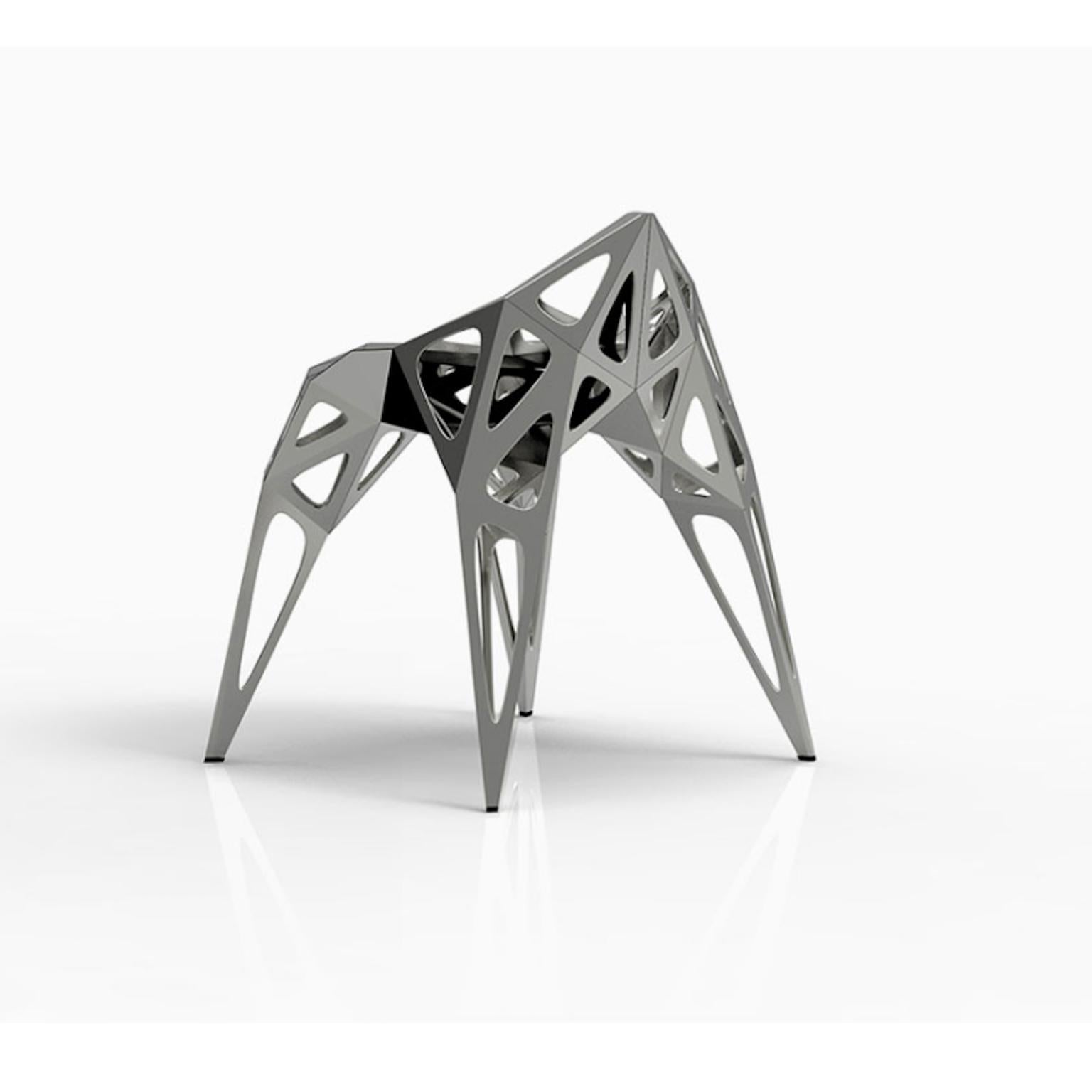Mc02 Endless-Form-Stuhl Serie Edelstahl, anpassbar in Schwarz und Silber im Zustand „Neu“ im Angebot in Beverly Hills, CA