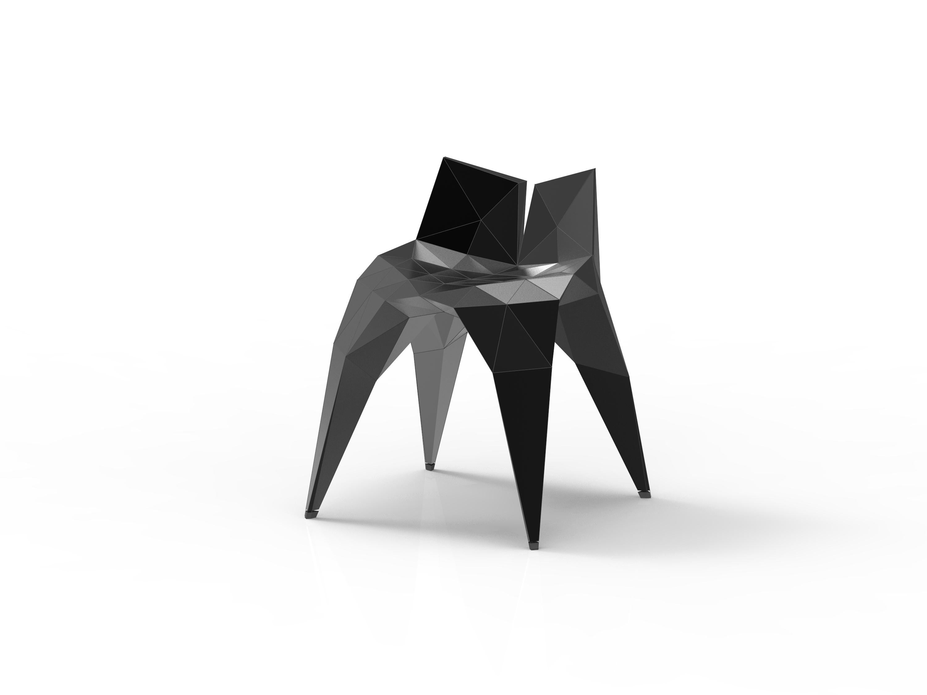 Contemporary MC03 Endless Form Chair Series Stainless Steel Customizable Black & Sliver For Sale