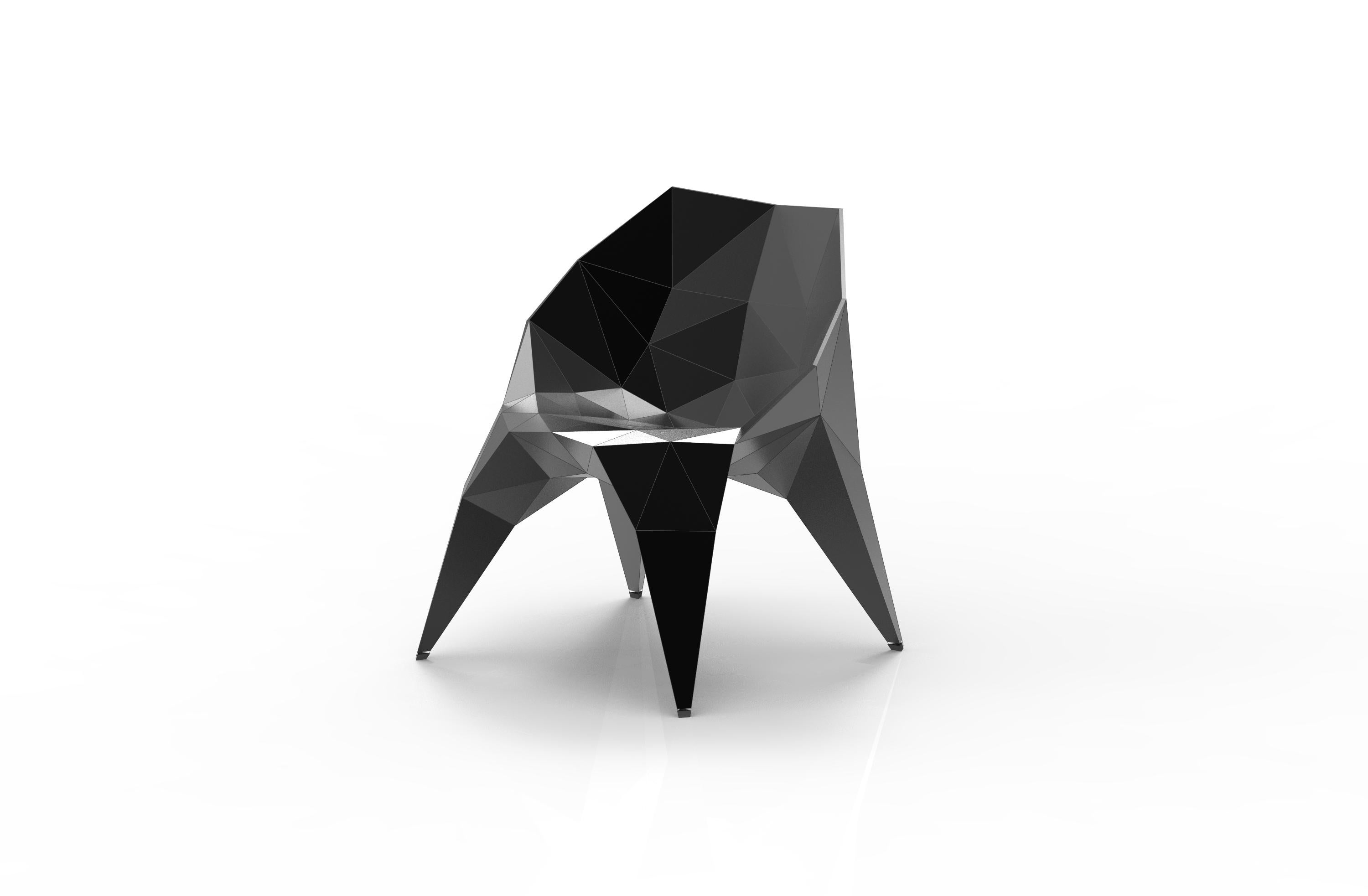 MC04 Endless Form Stuhl Serie Edelstahl anpassbar schwarz & silber im Angebot 5