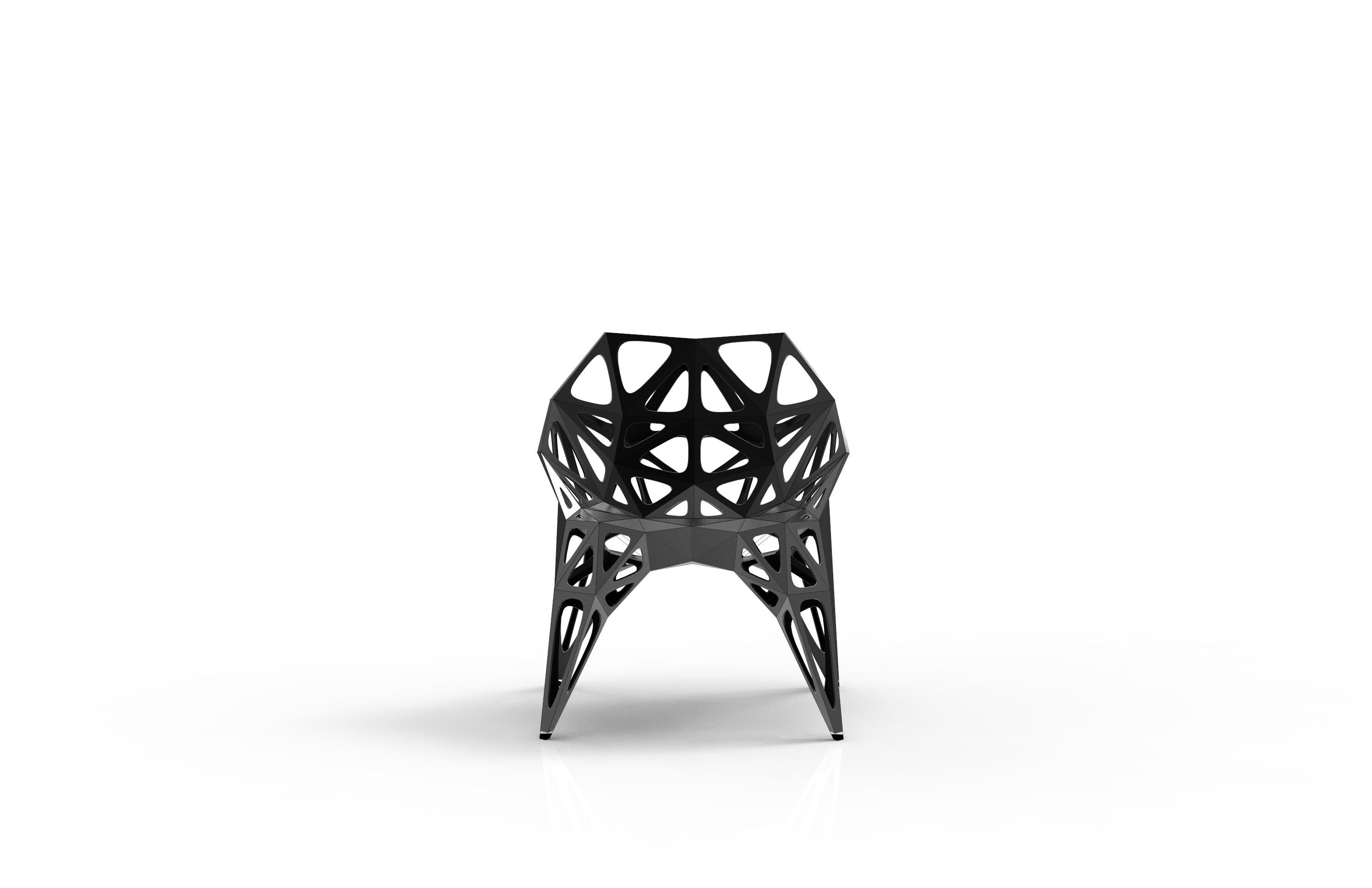 MC04 Endless Form Stuhl Serie Edelstahl anpassbar schwarz & silber (Chinesisch) im Angebot