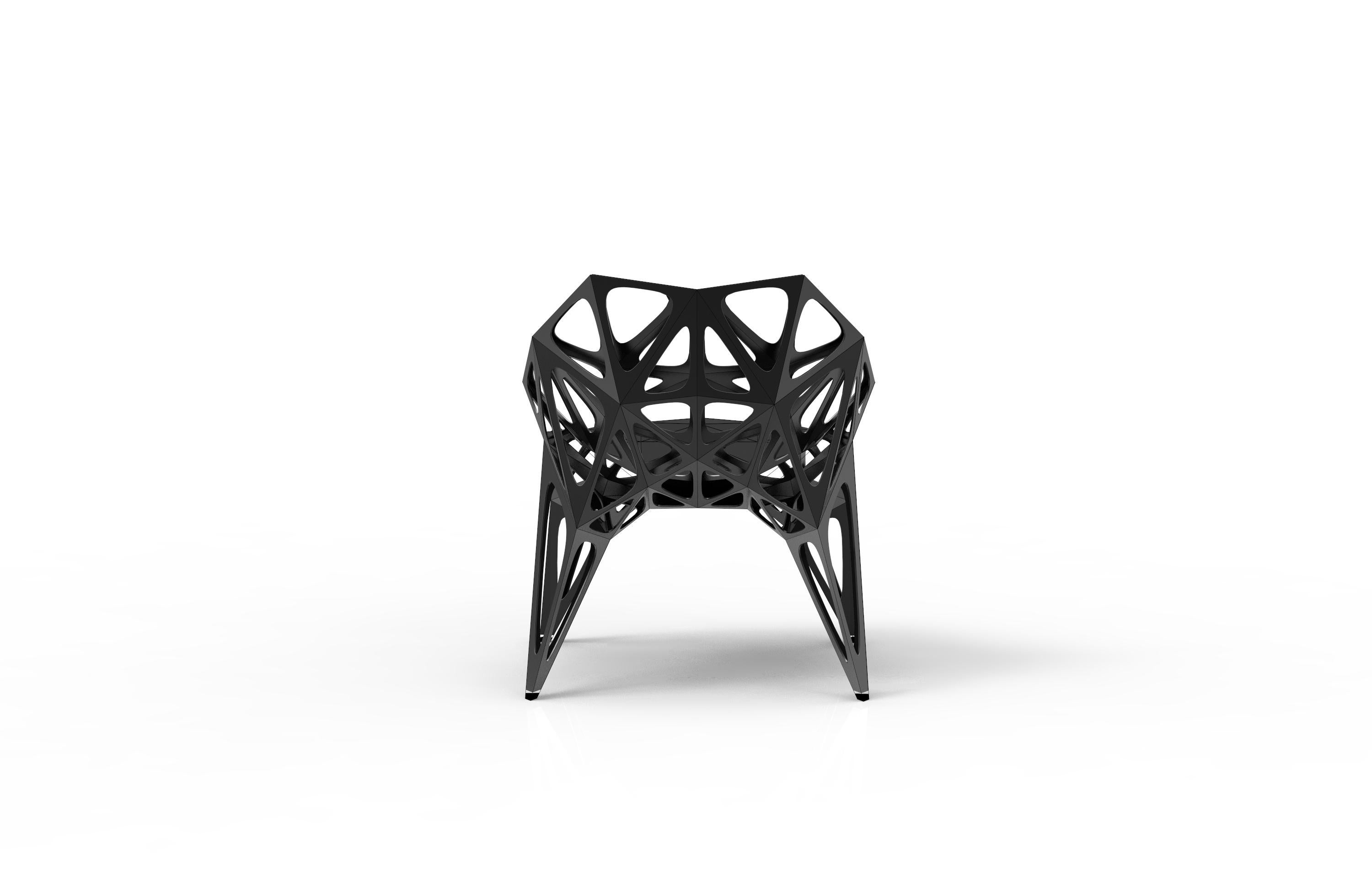 MC04 Endless Form Stuhl Serie Edelstahl anpassbar schwarz & silber im Angebot 1