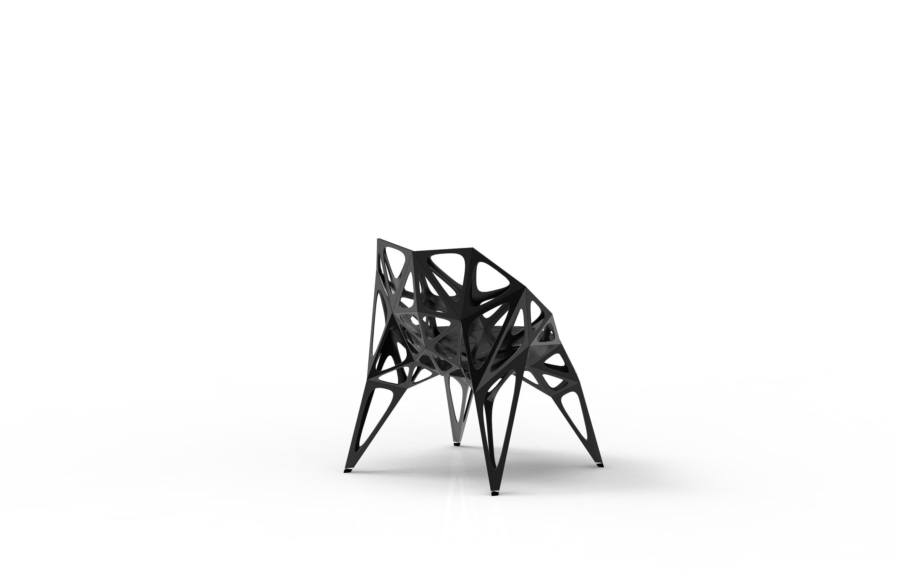 MC04 Endless Form Stuhl Serie Edelstahl anpassbar schwarz & silber im Angebot 2