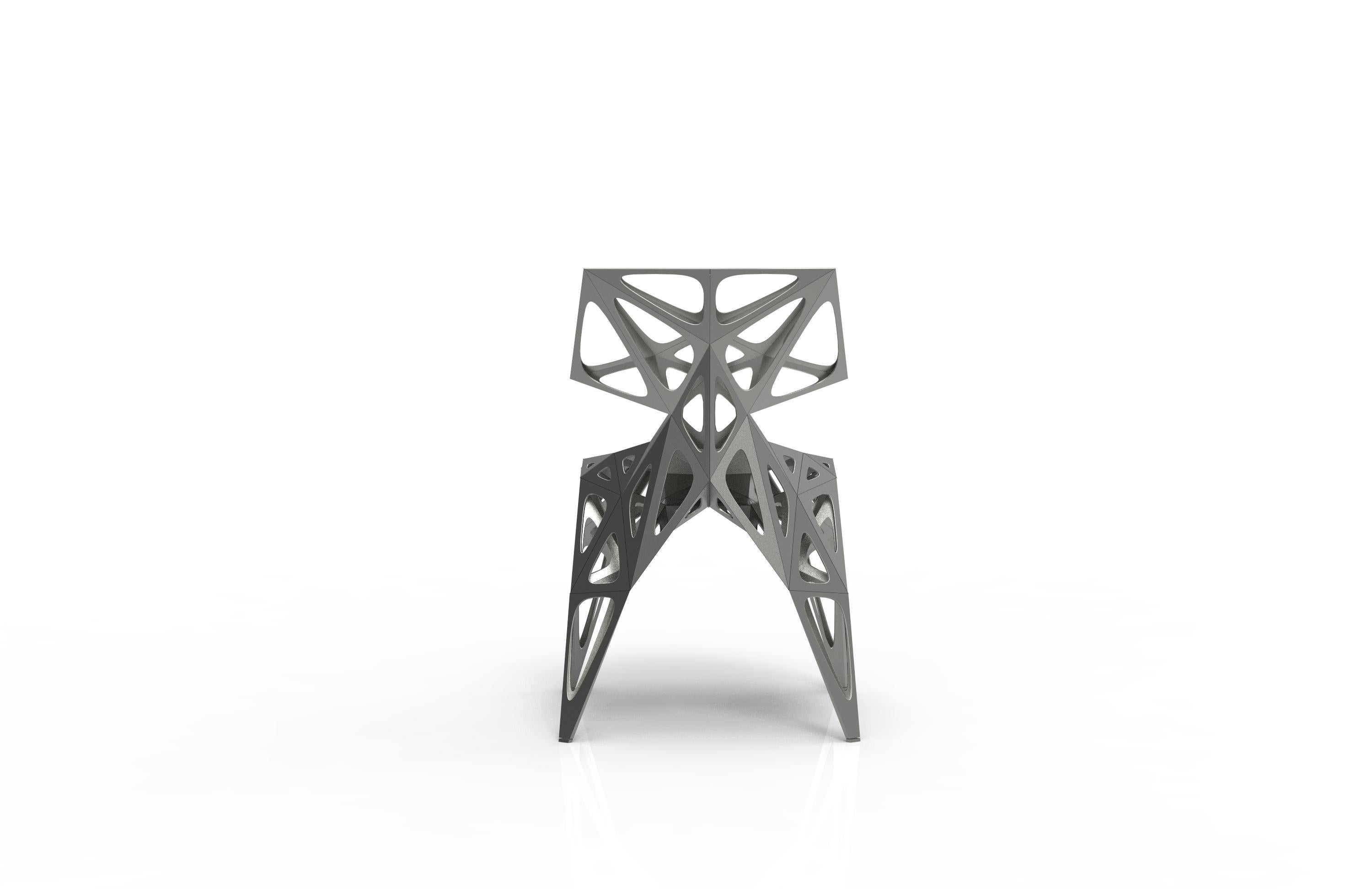 MC06 Endless Form Stuhl Serie Edelstahl anpassbar schwarz & silber für den Außenbereich (Chinesisch) im Angebot
